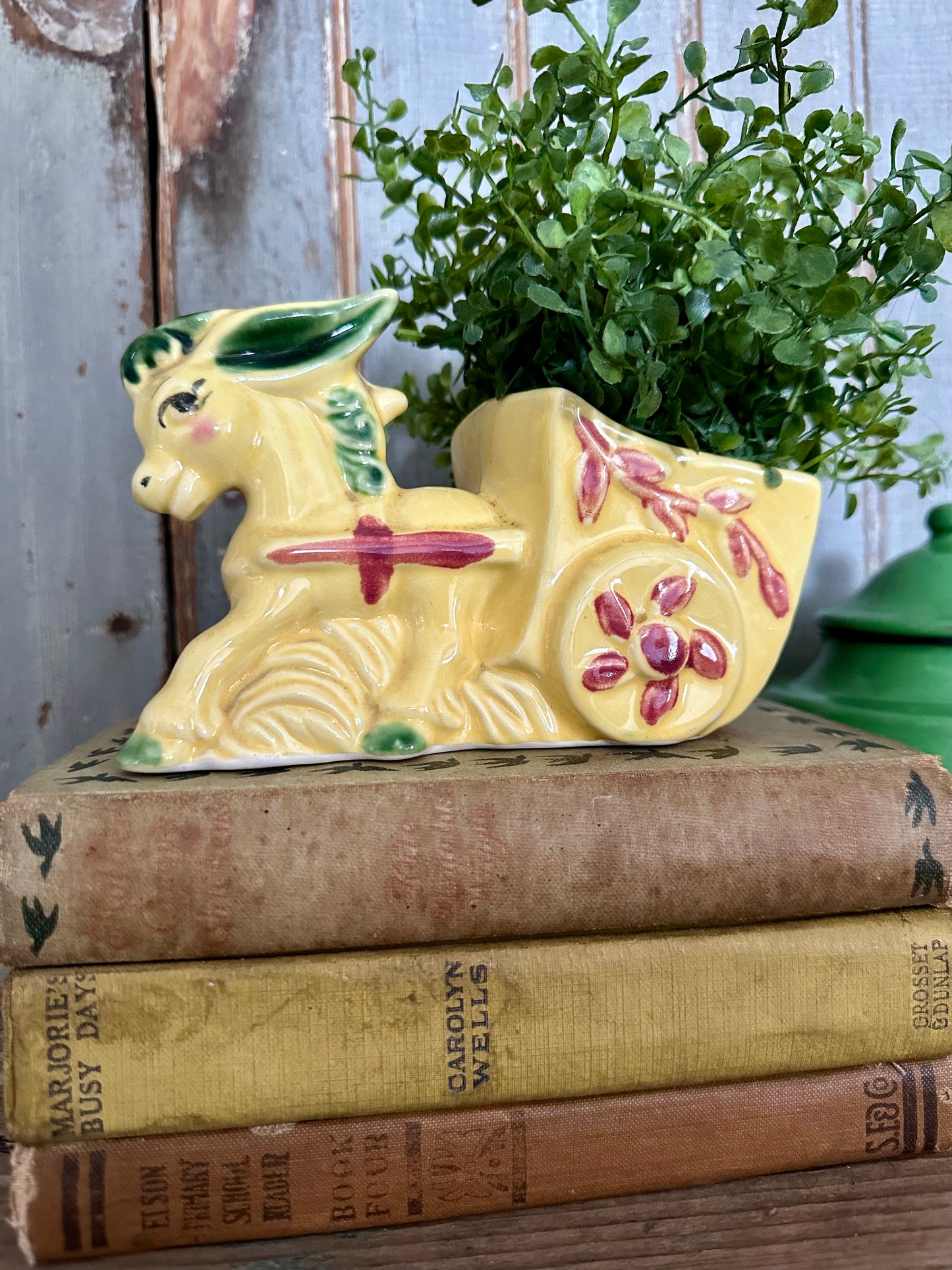 Horse With Wagon Planter