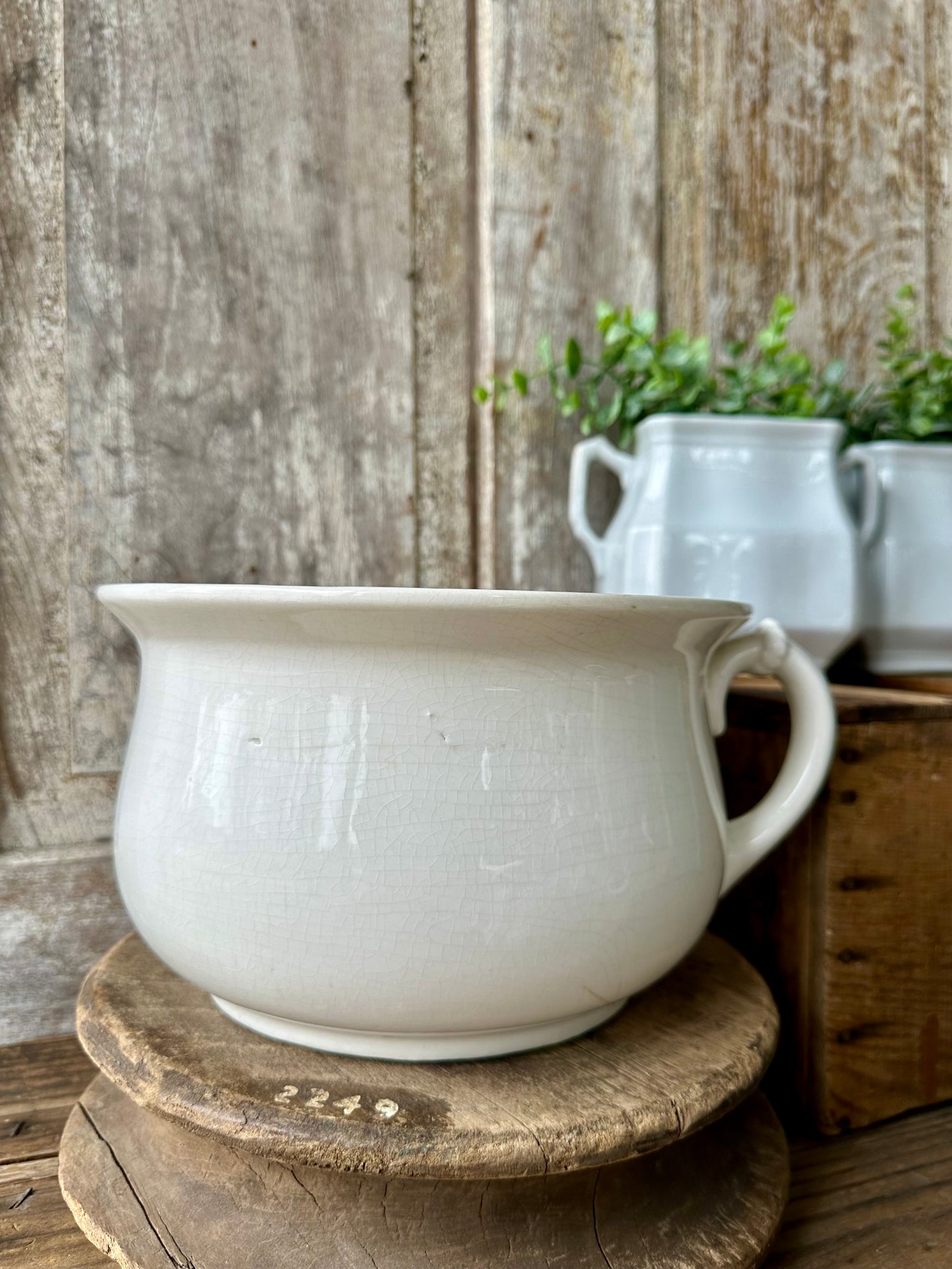 Ironstone Chamber Pot D.E. McNicol East Liverpool