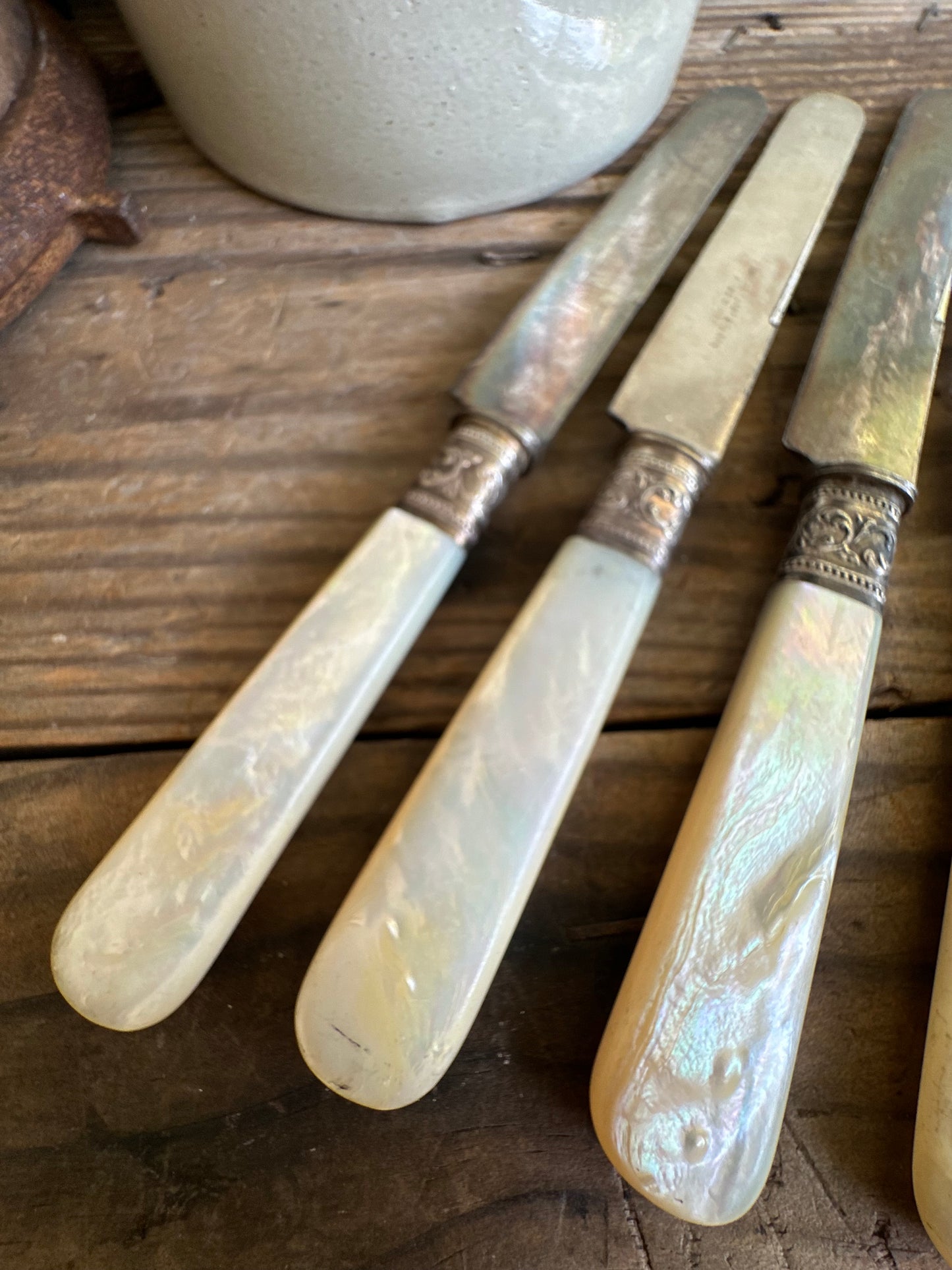 Knives Set Of 5 Mother Of Pearl Handle