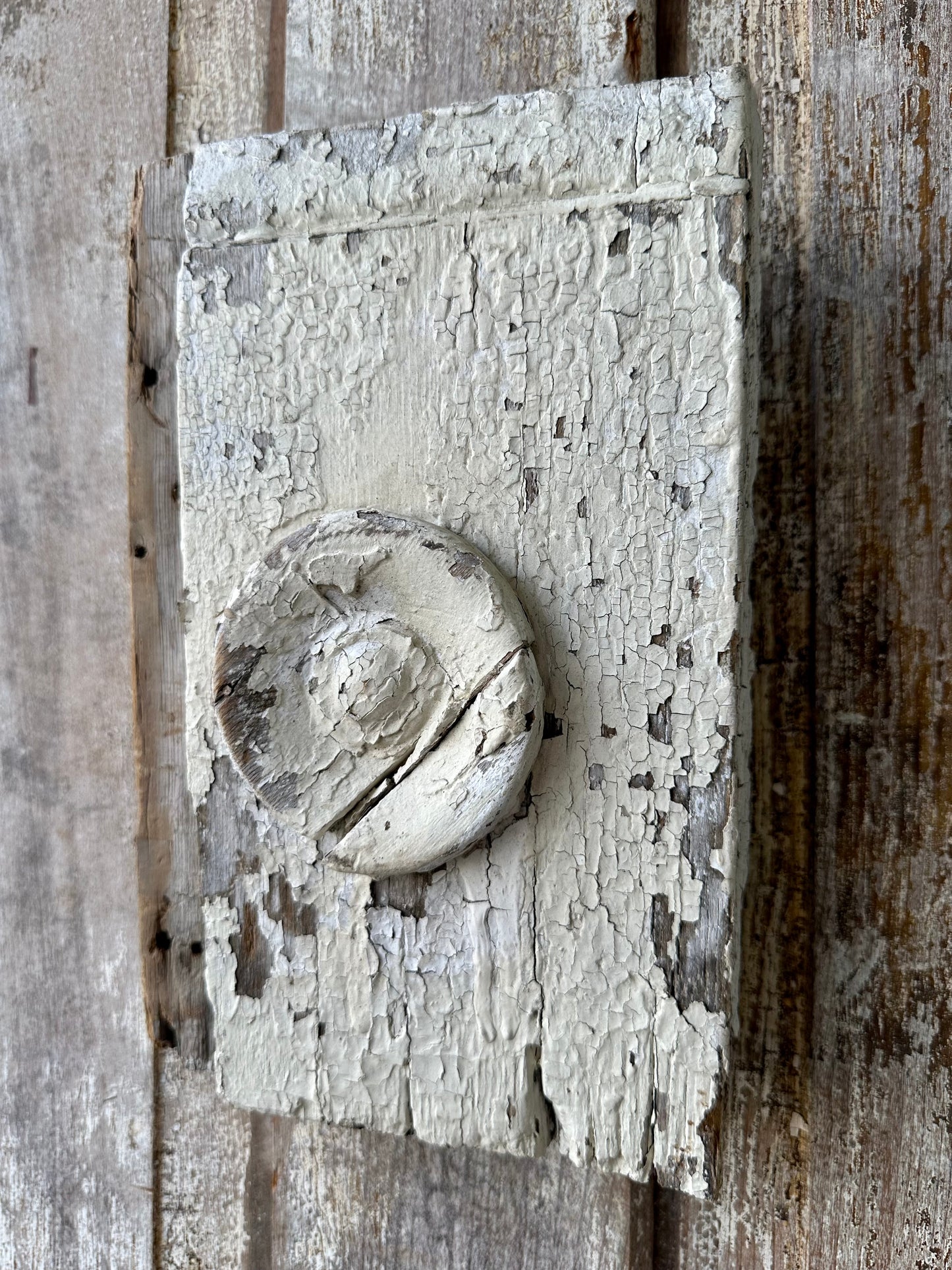 Architectural Salvage Chippy White Hanging Piece