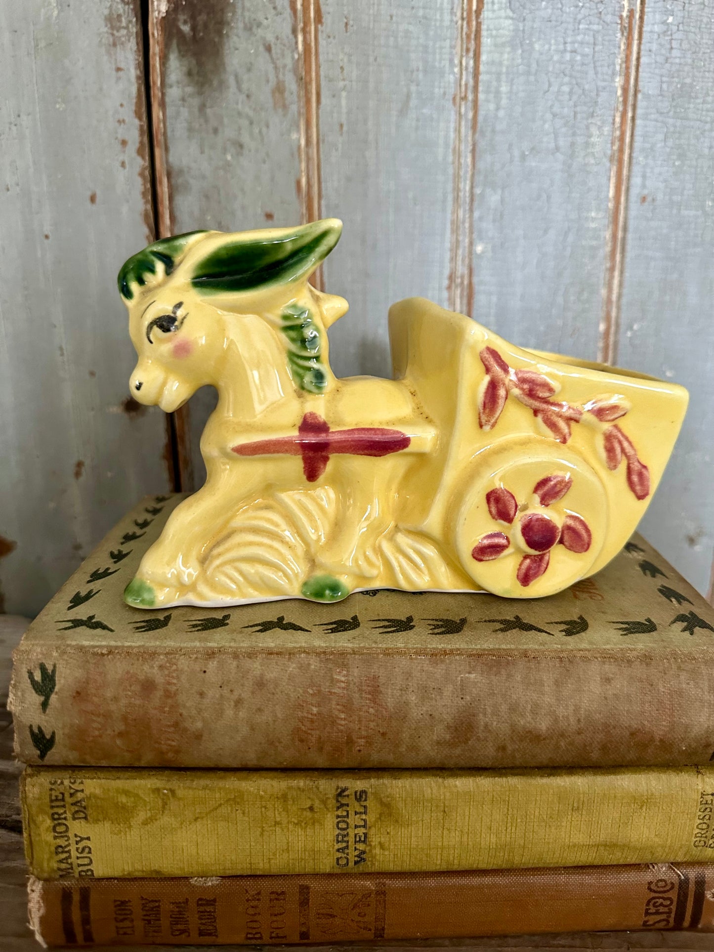 Horse With Wagon Planter