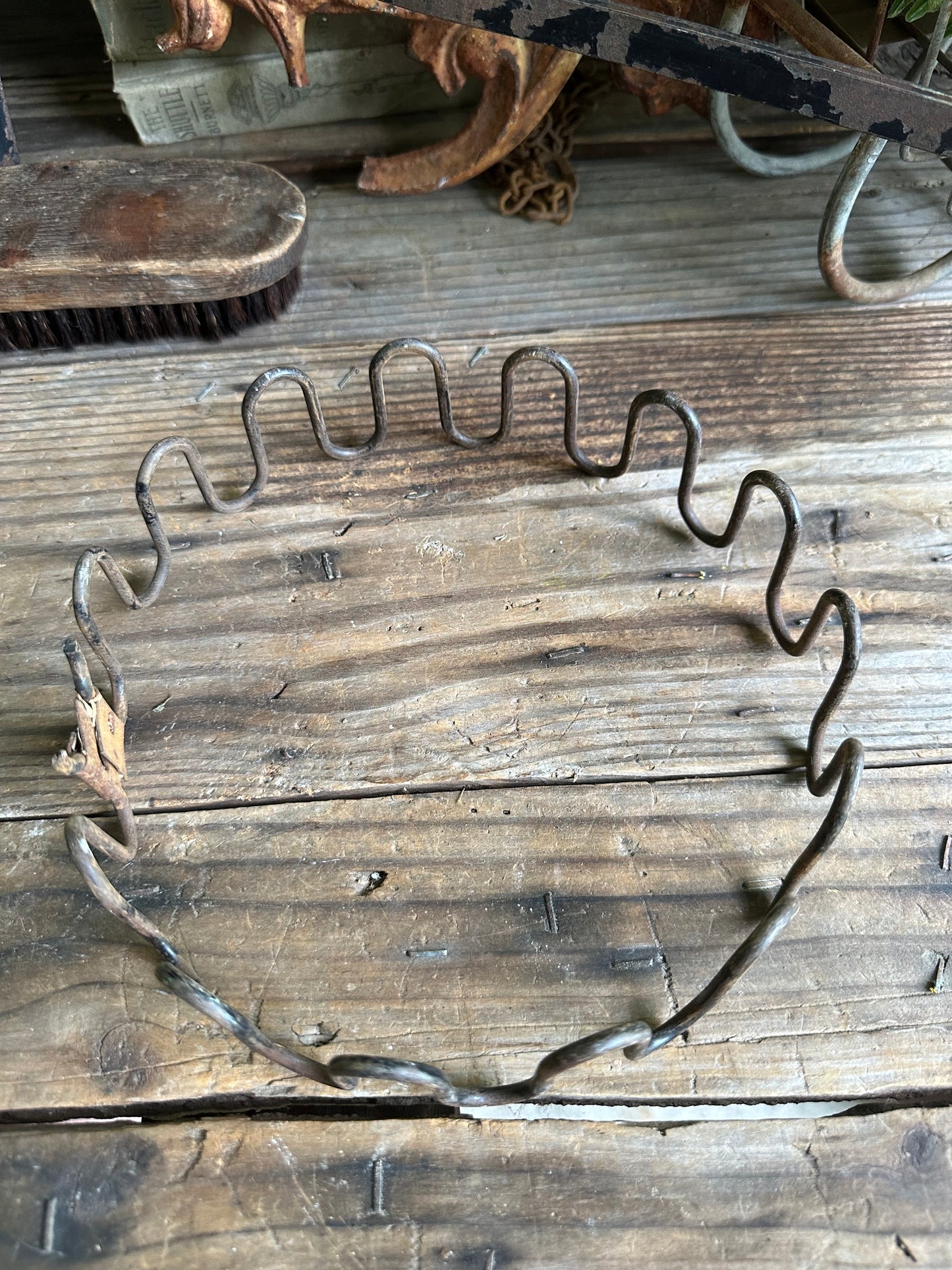 Spring Rusty Metal Wire