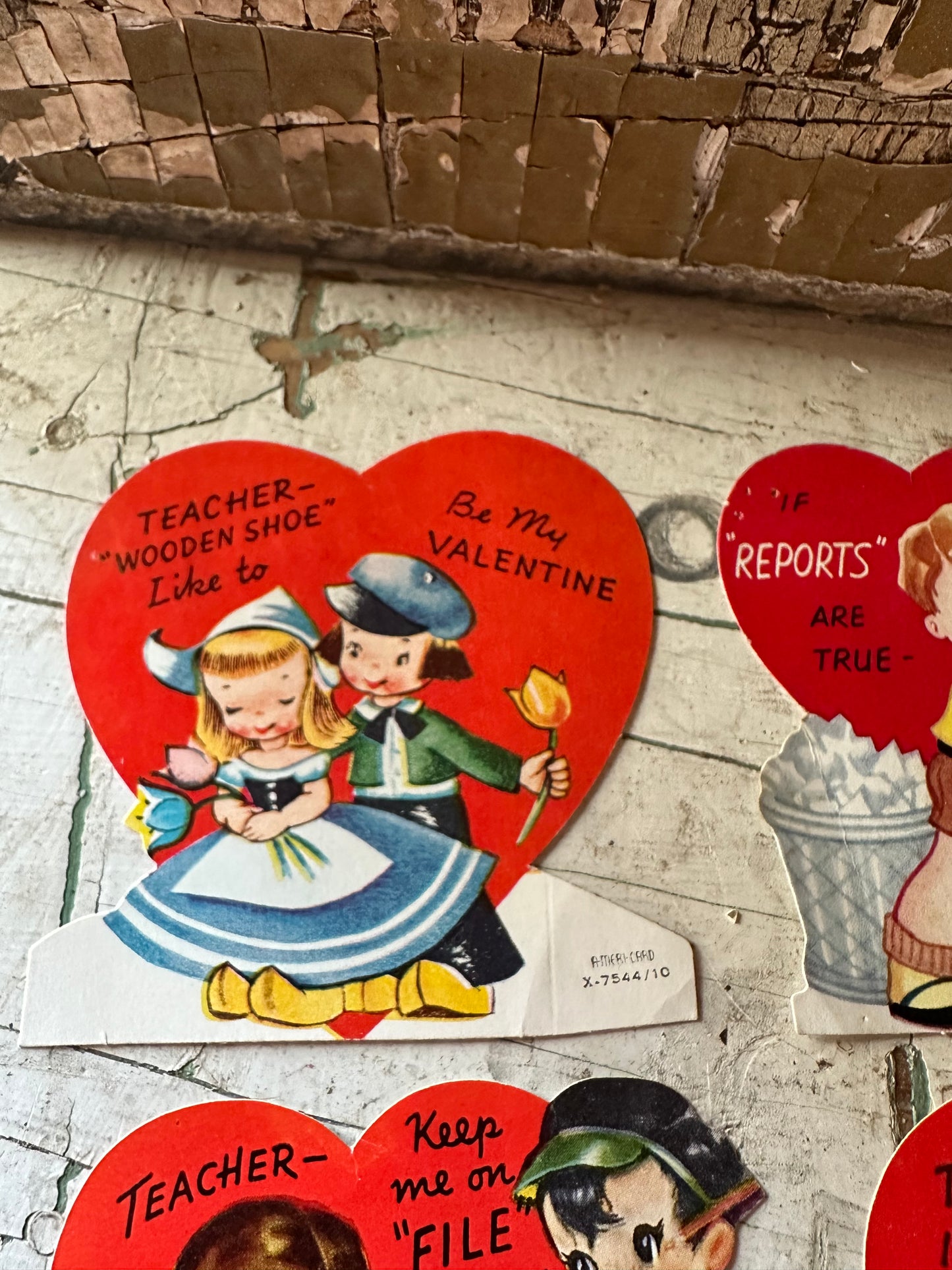 Valentine Teacher Cards Set of 6