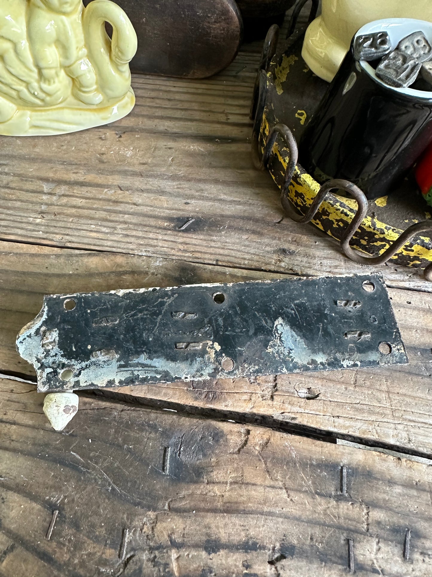 Metal Slide Bolt Chippy Paint