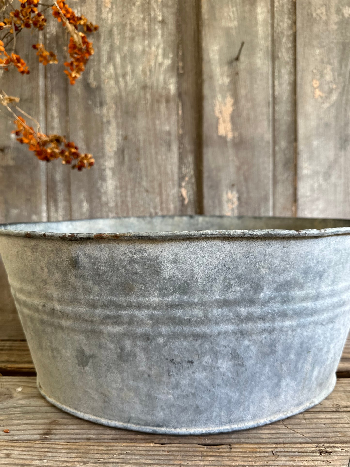 Two Handled Galvanized Oval Pan