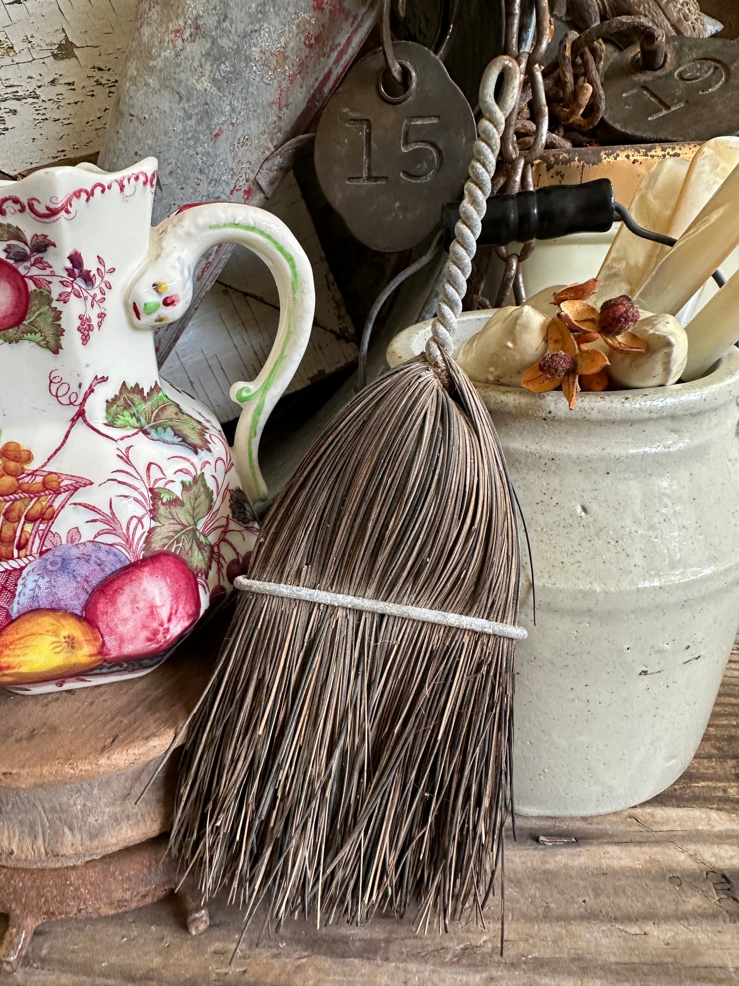 Whisk Broom With Metal Wire Handle