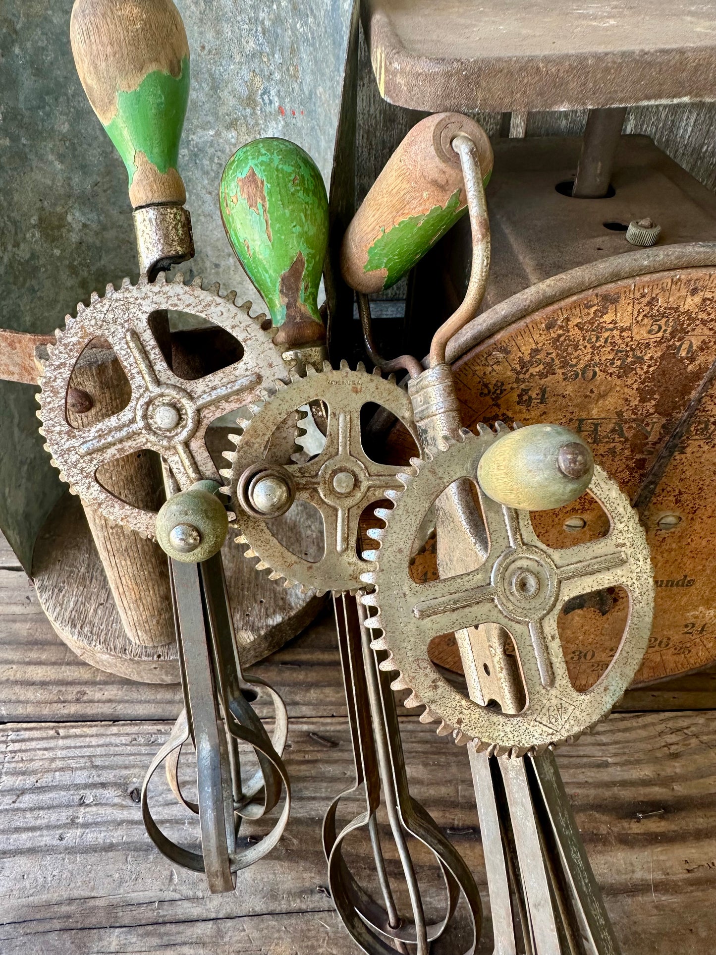 Hand Mixers Green Handle Set Of Three