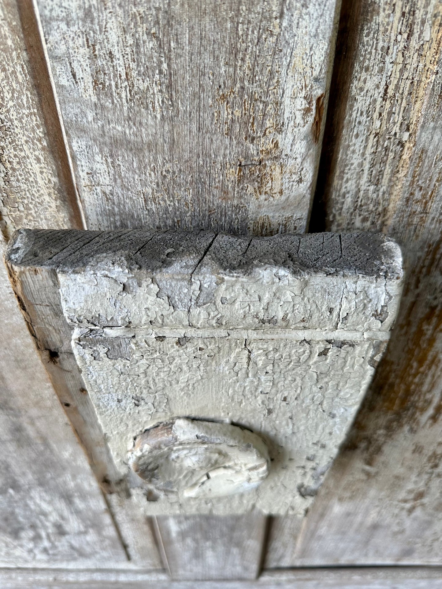 Architectural Salvage Chippy White Hanging Piece
