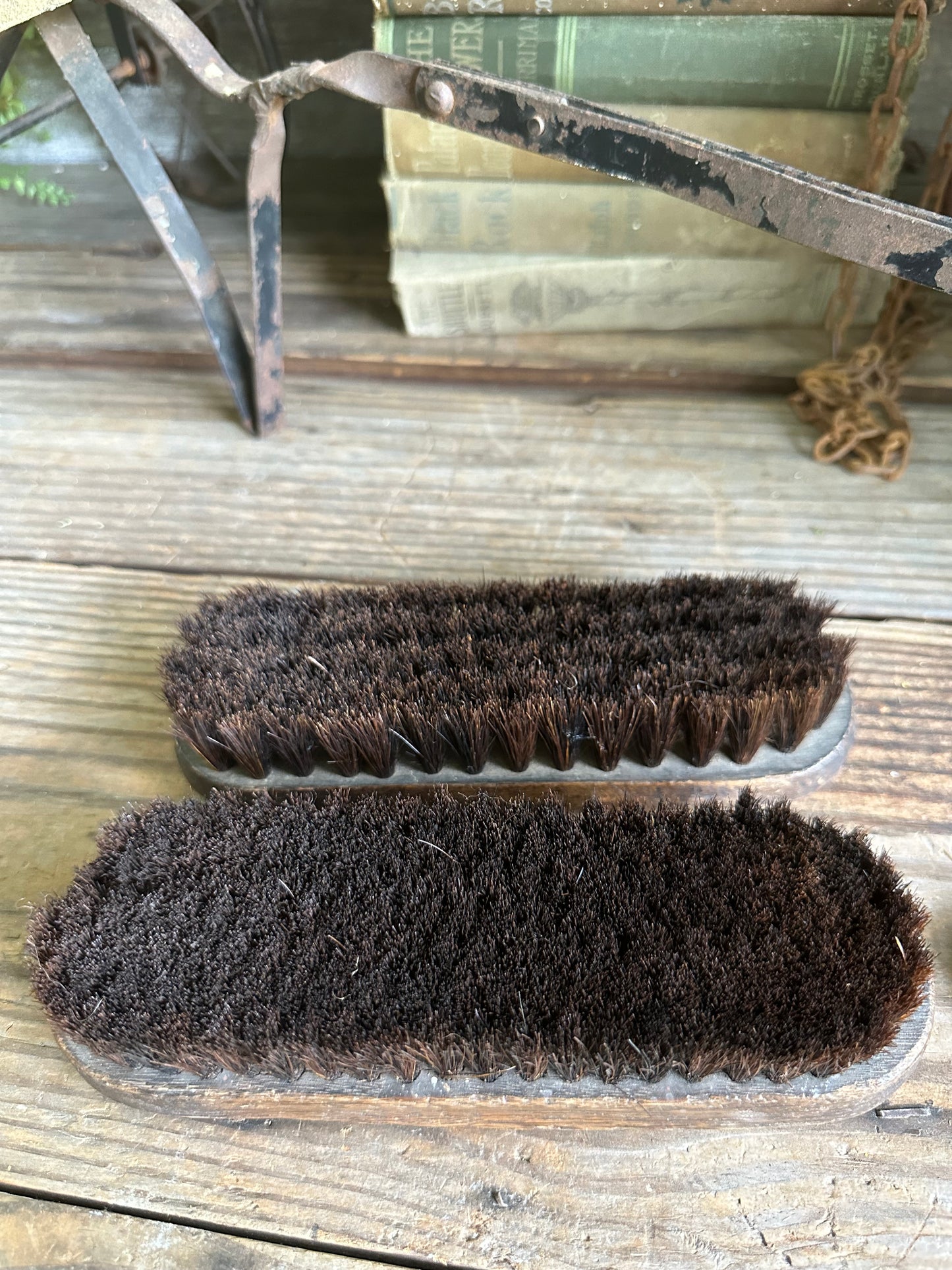 Brushes Set Of Two Wood Handle