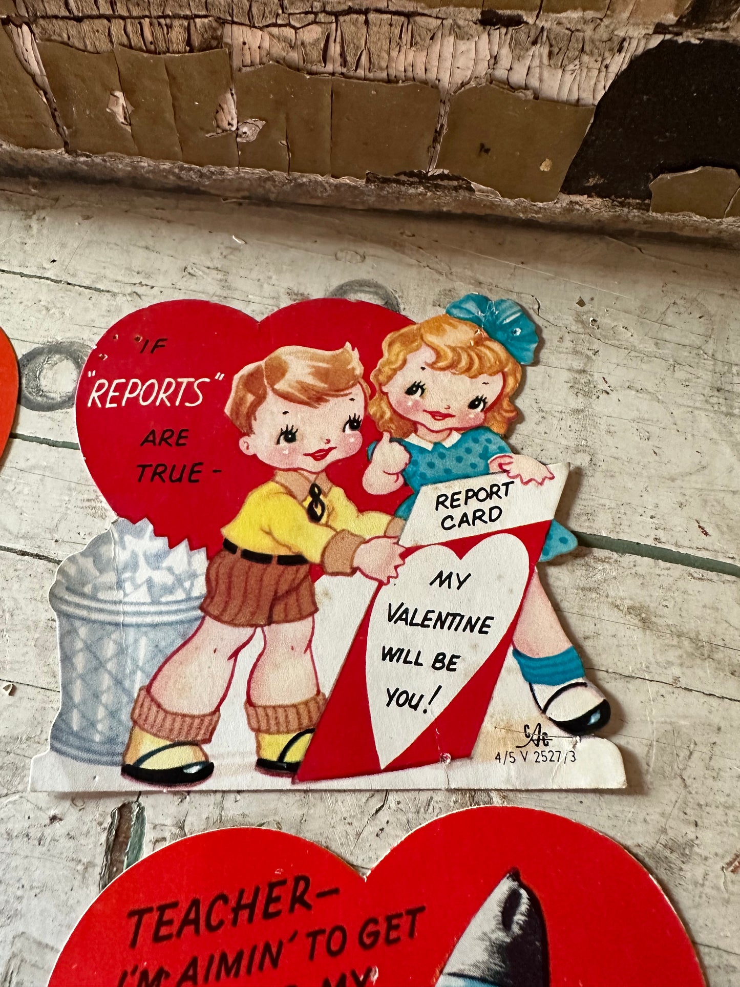 Valentine Teacher Cards Set of 6