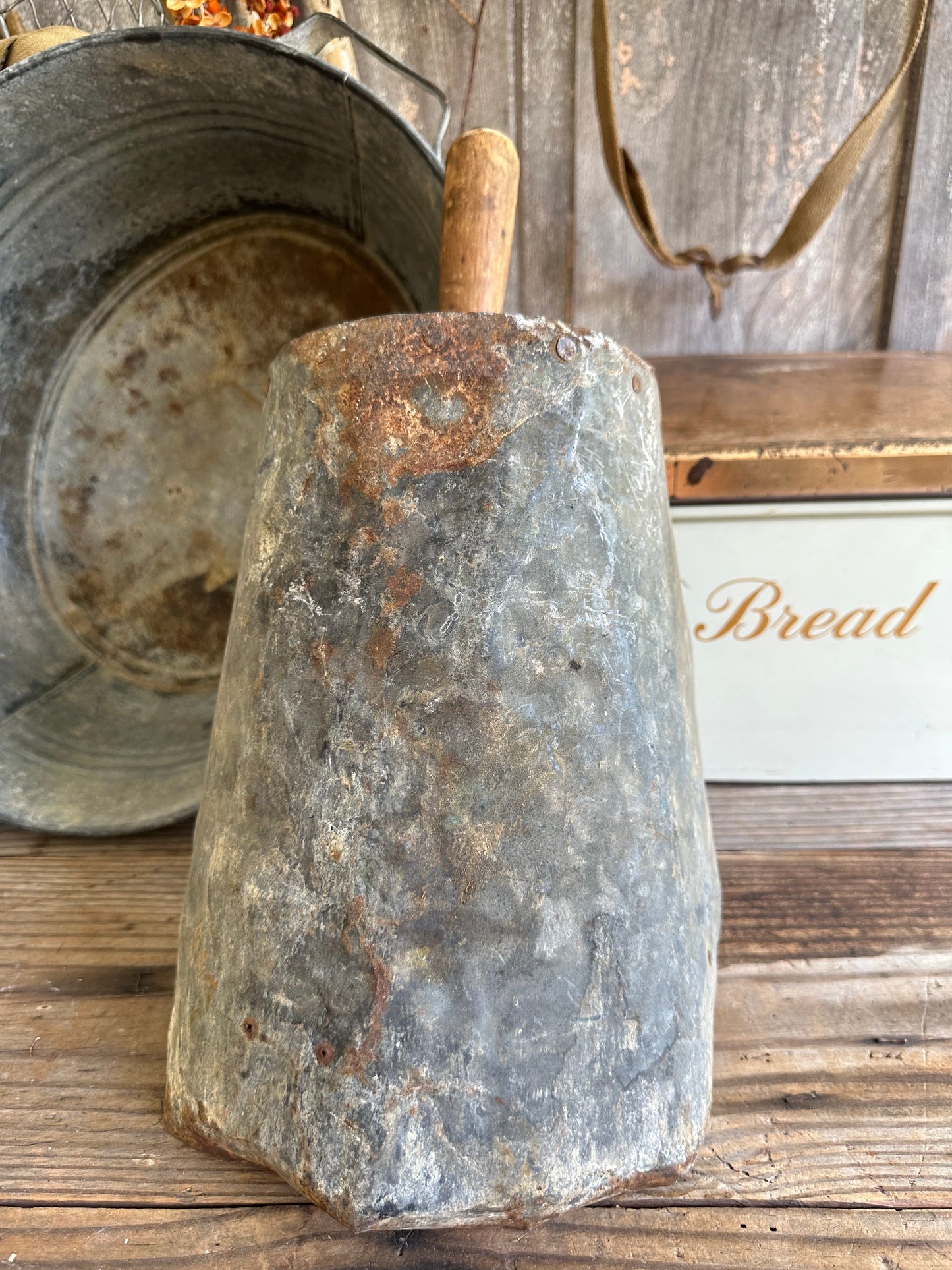 Metal & Wood Scoop