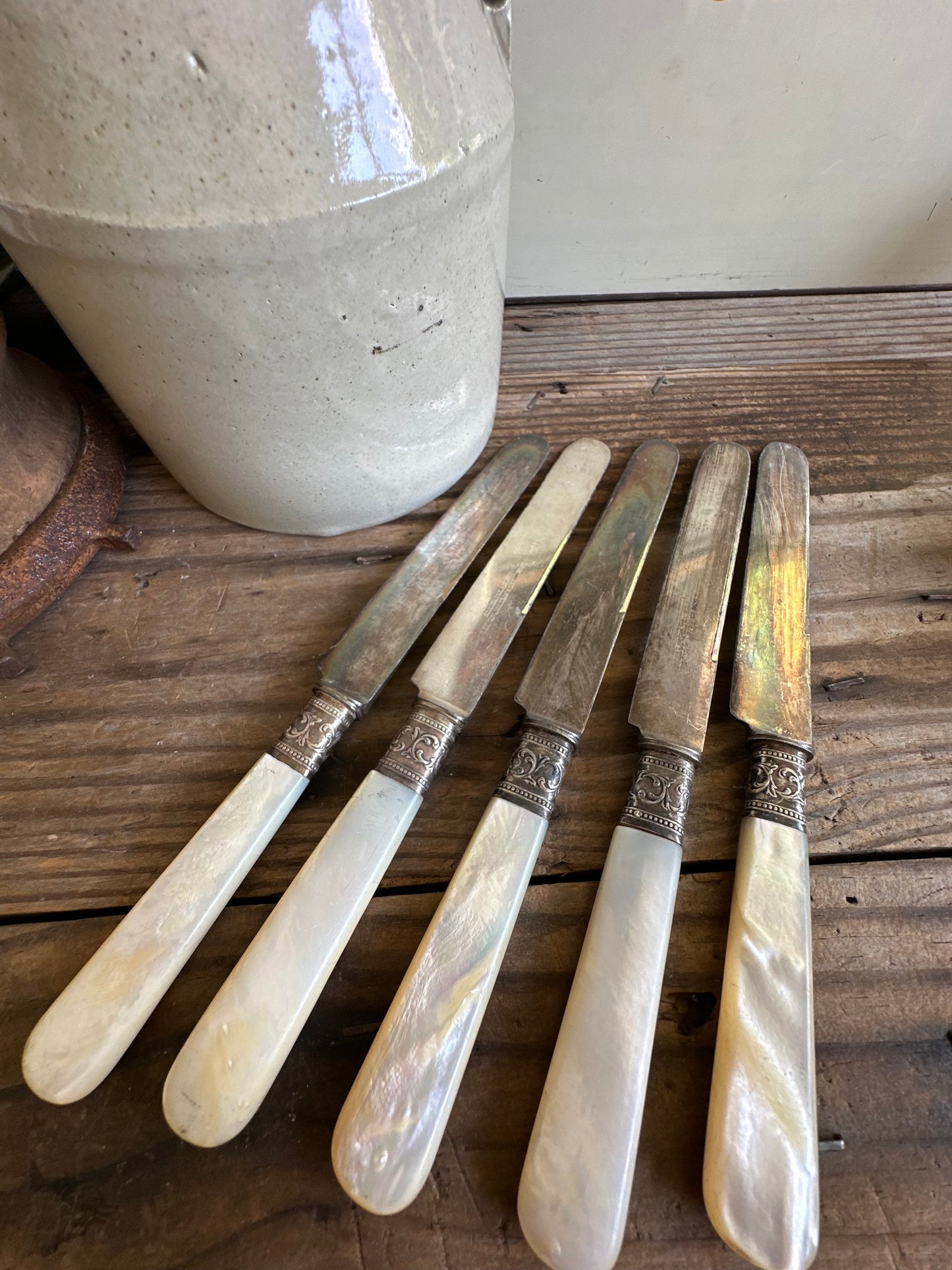 Knives Set Of 5 Mother Of Pearl Handle