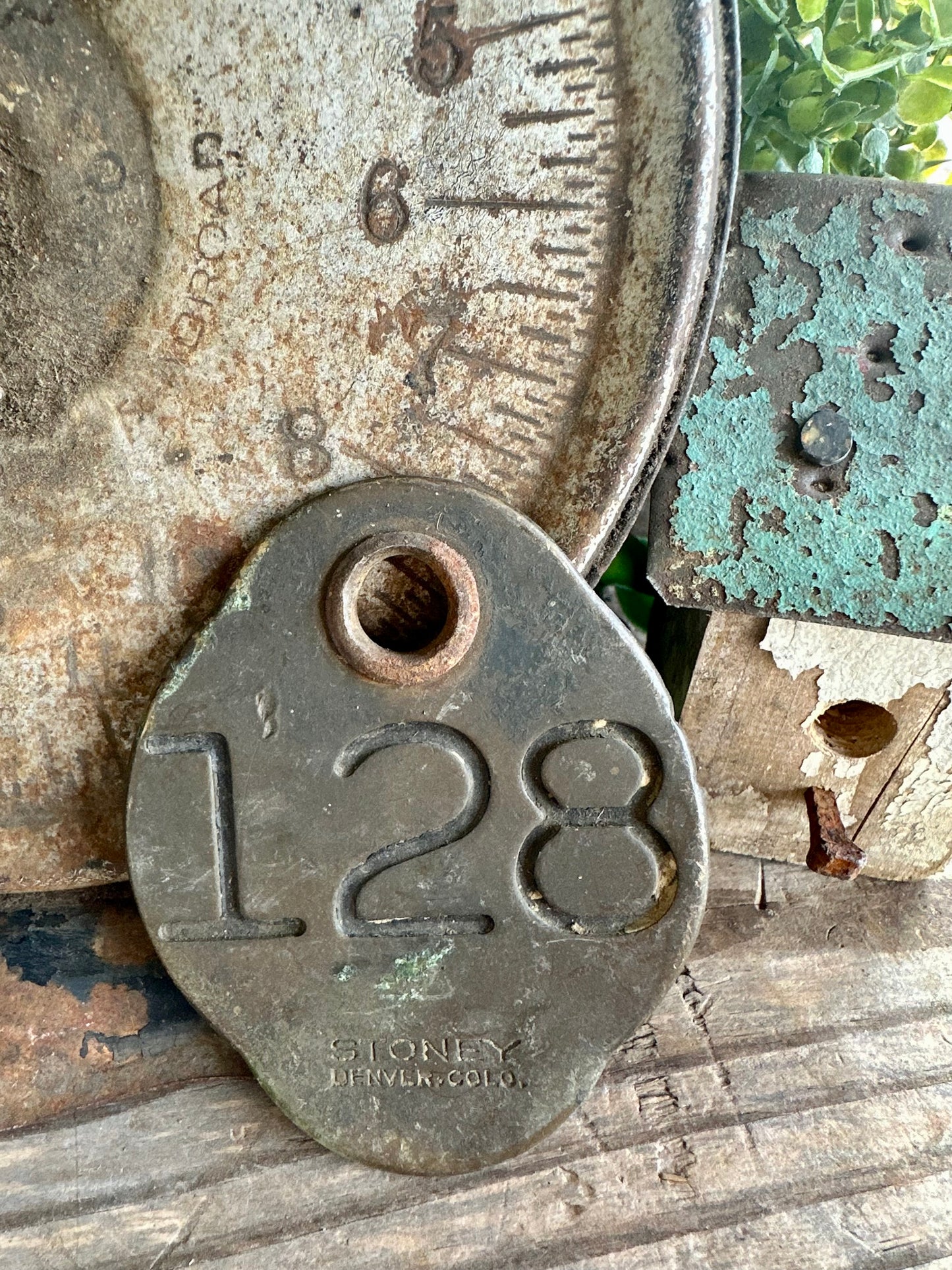 Cattle Tag Brass #128
