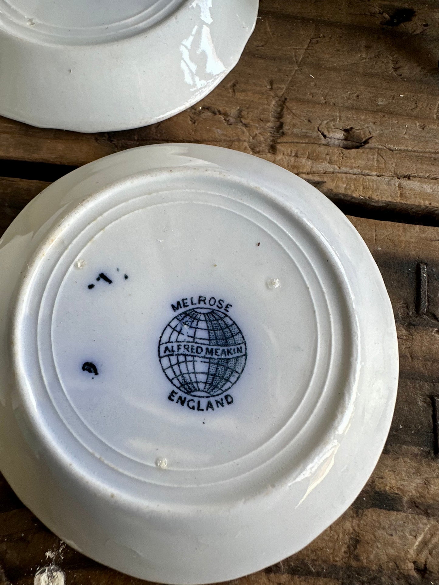 Alfred Meakin Blue Floral Transferware Butter Pats Set Of 4 Melrose England