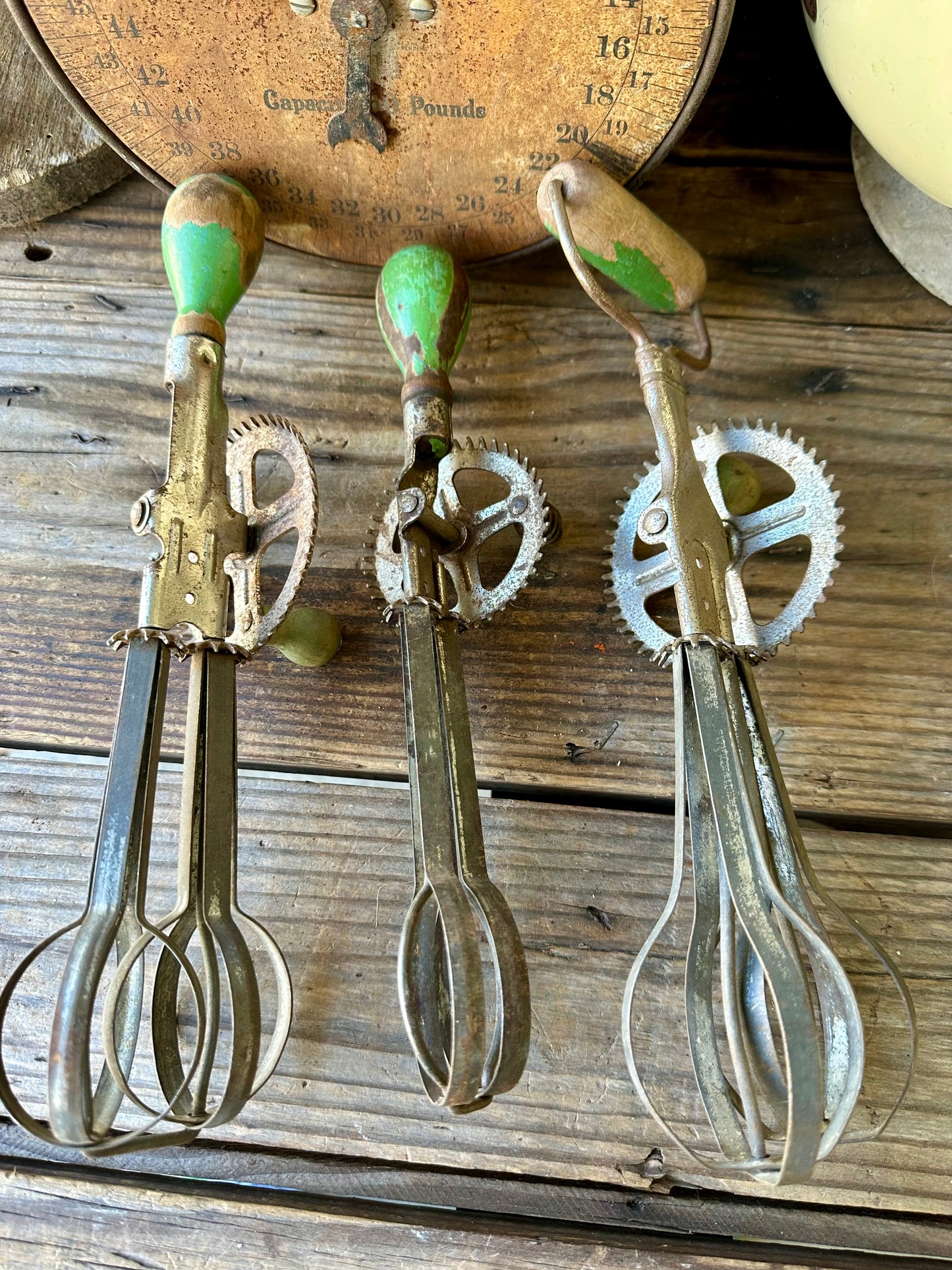 Hand Mixers Green Handle Set Of Three