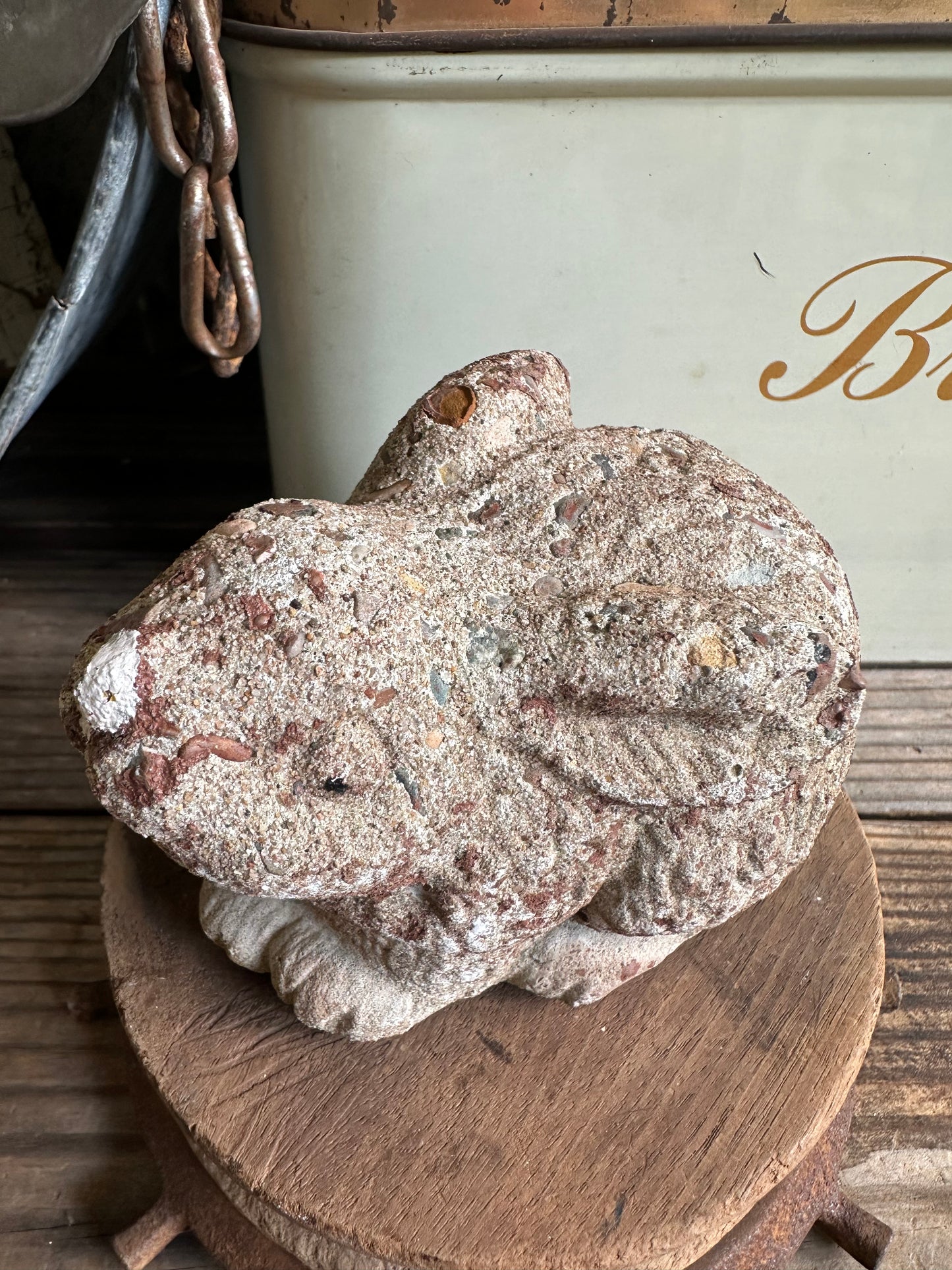 Concrete Bunny Rabbit Chippy Paint