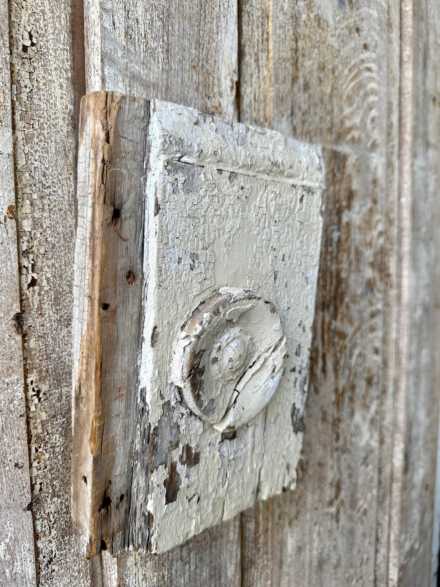Architectural Salvage Chippy White Hanging Piece