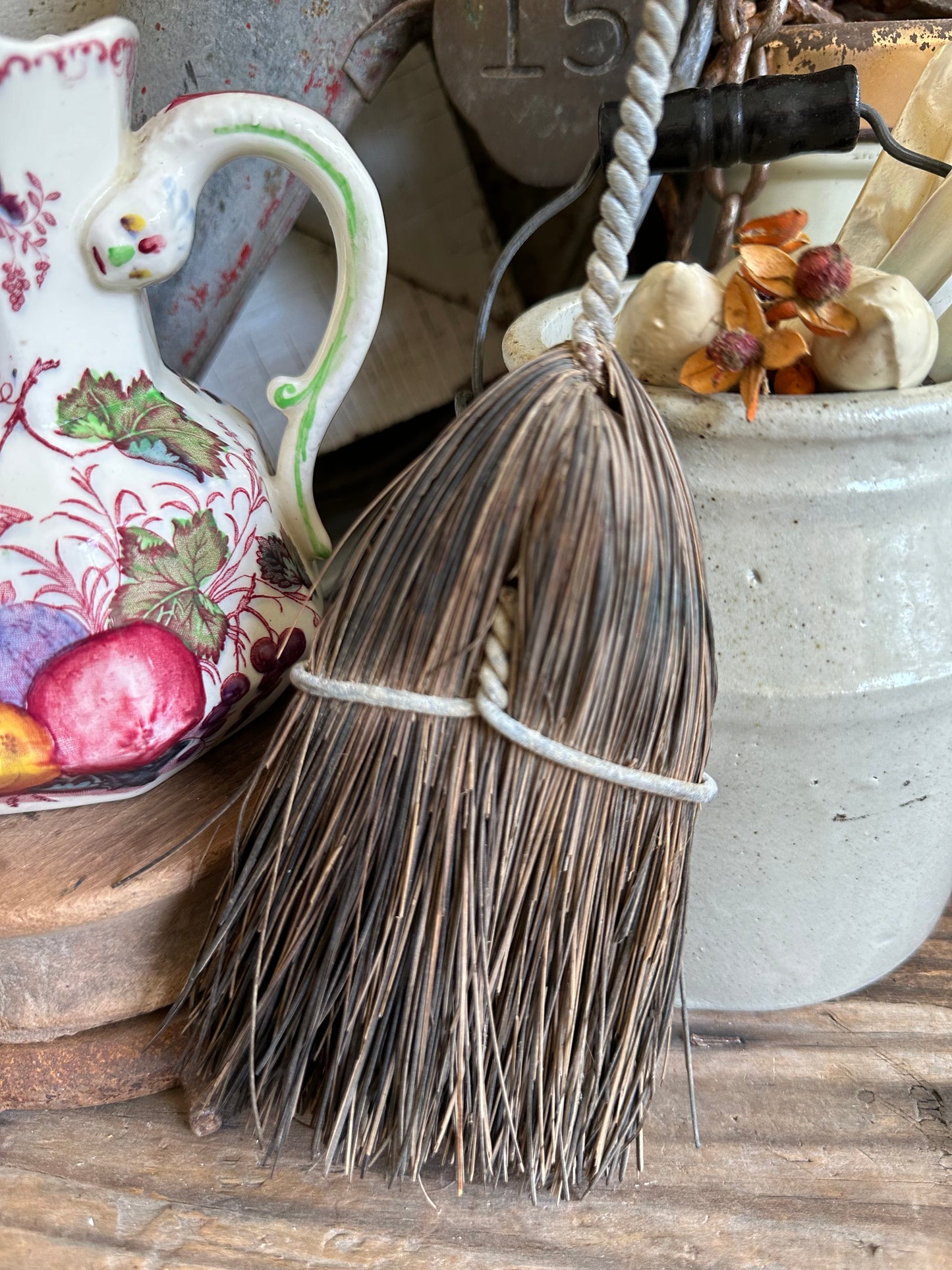 Whisk Broom With Metal Wire Handle