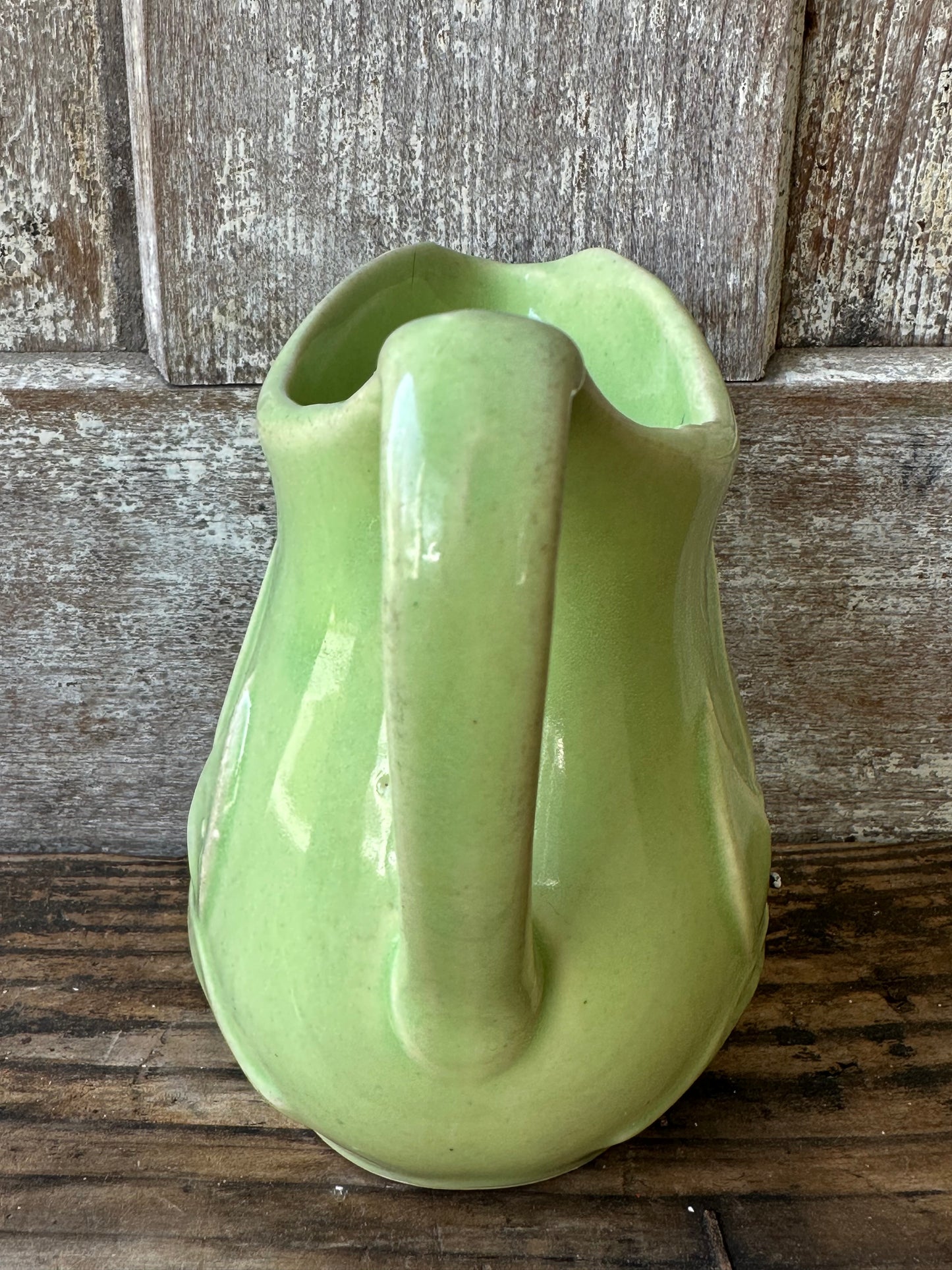 Green Pitcher/Creamer Leaf Pattern