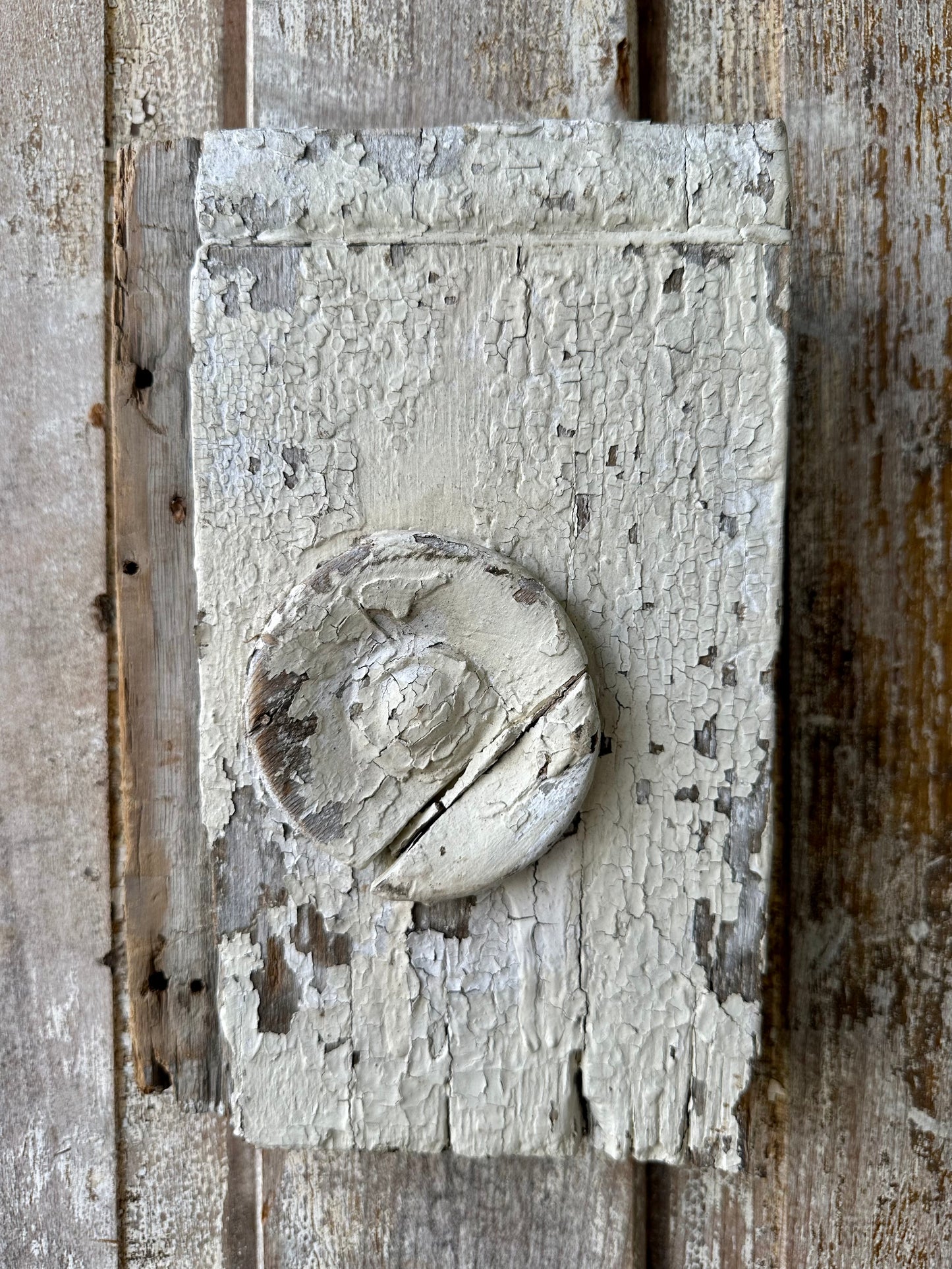 Architectural Salvage Chippy White Hanging Piece