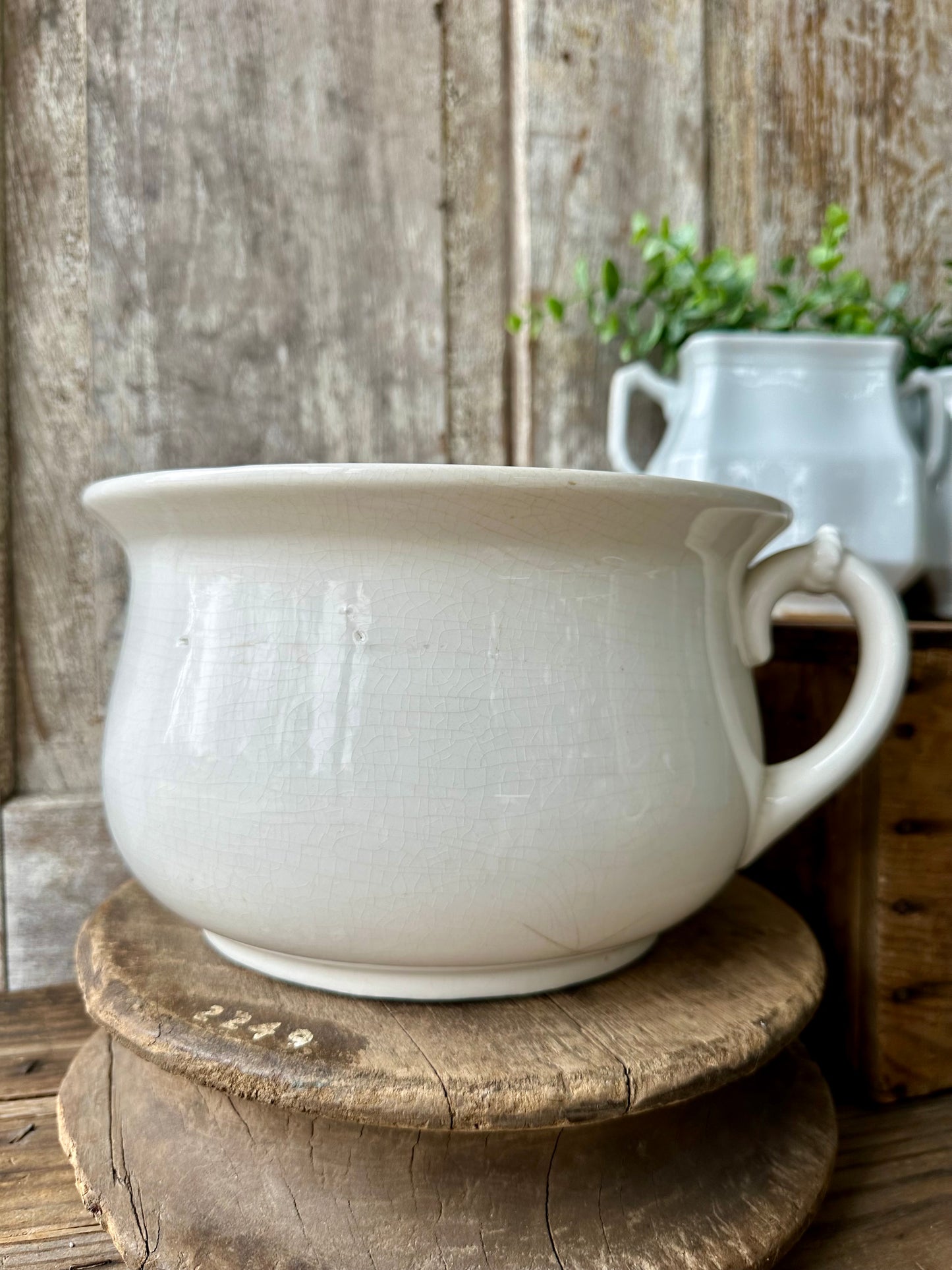 Ironstone Chamber Pot D.E. McNicol East Liverpool