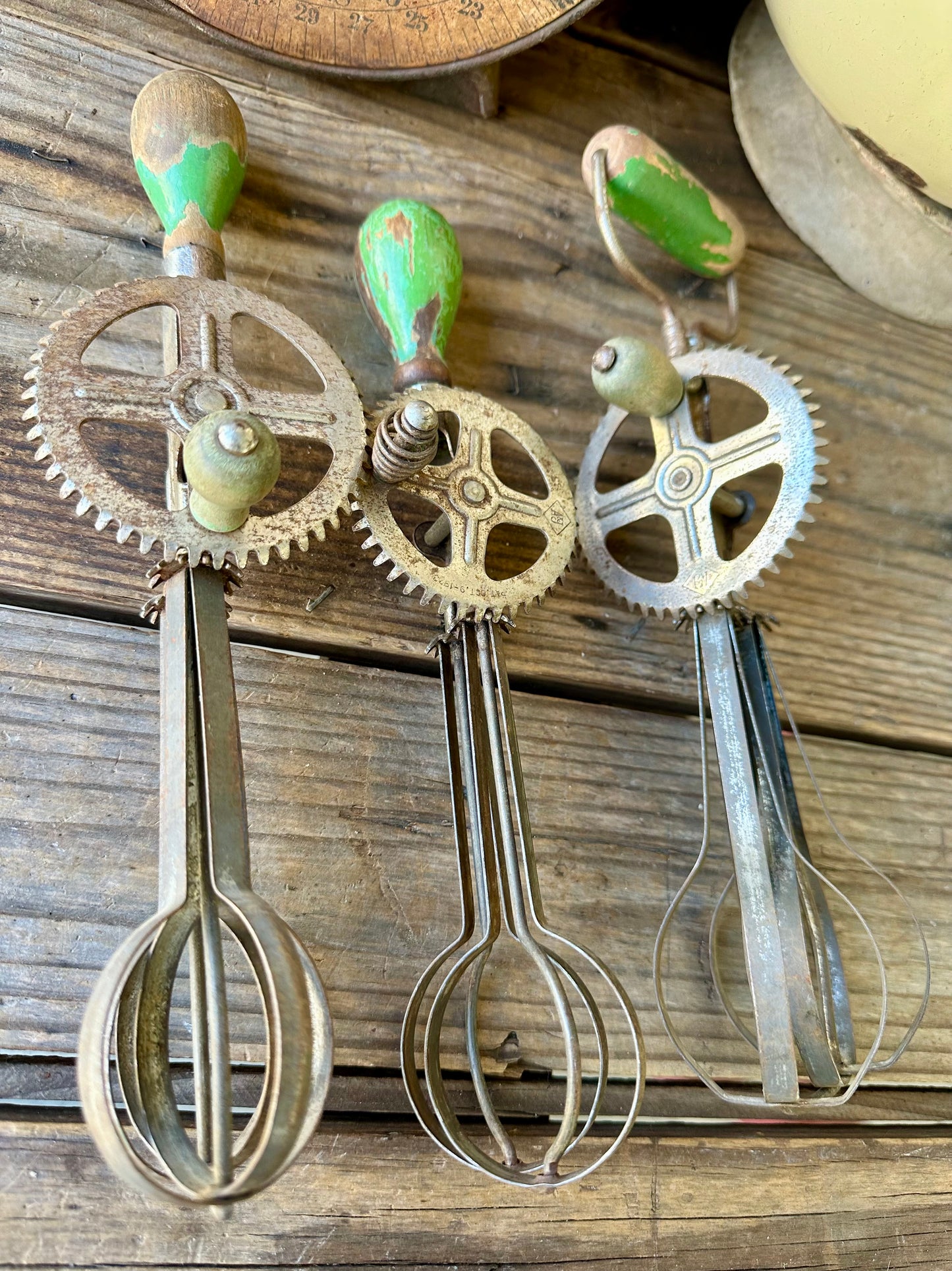 Hand Mixers Green Handle Set Of Three