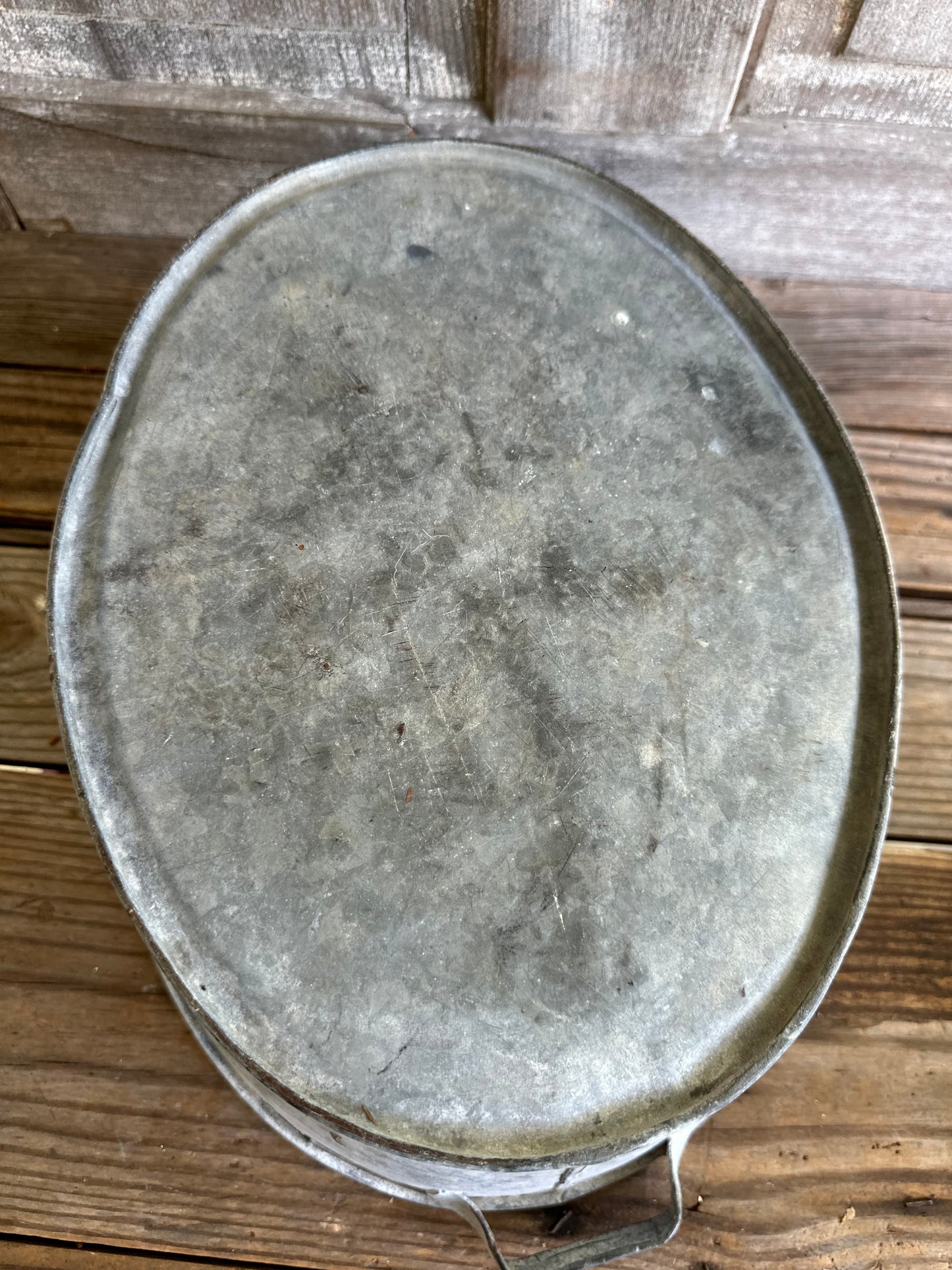 Two Handled Galvanized Oval Pan