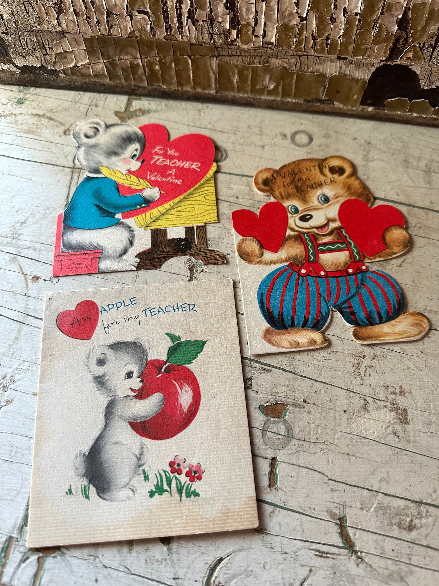 Valentine Teacher Cards Set Of 3