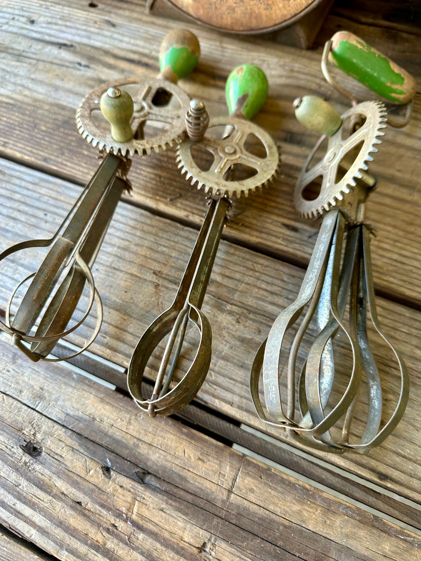 Hand Mixers Green Handle Set Of Three