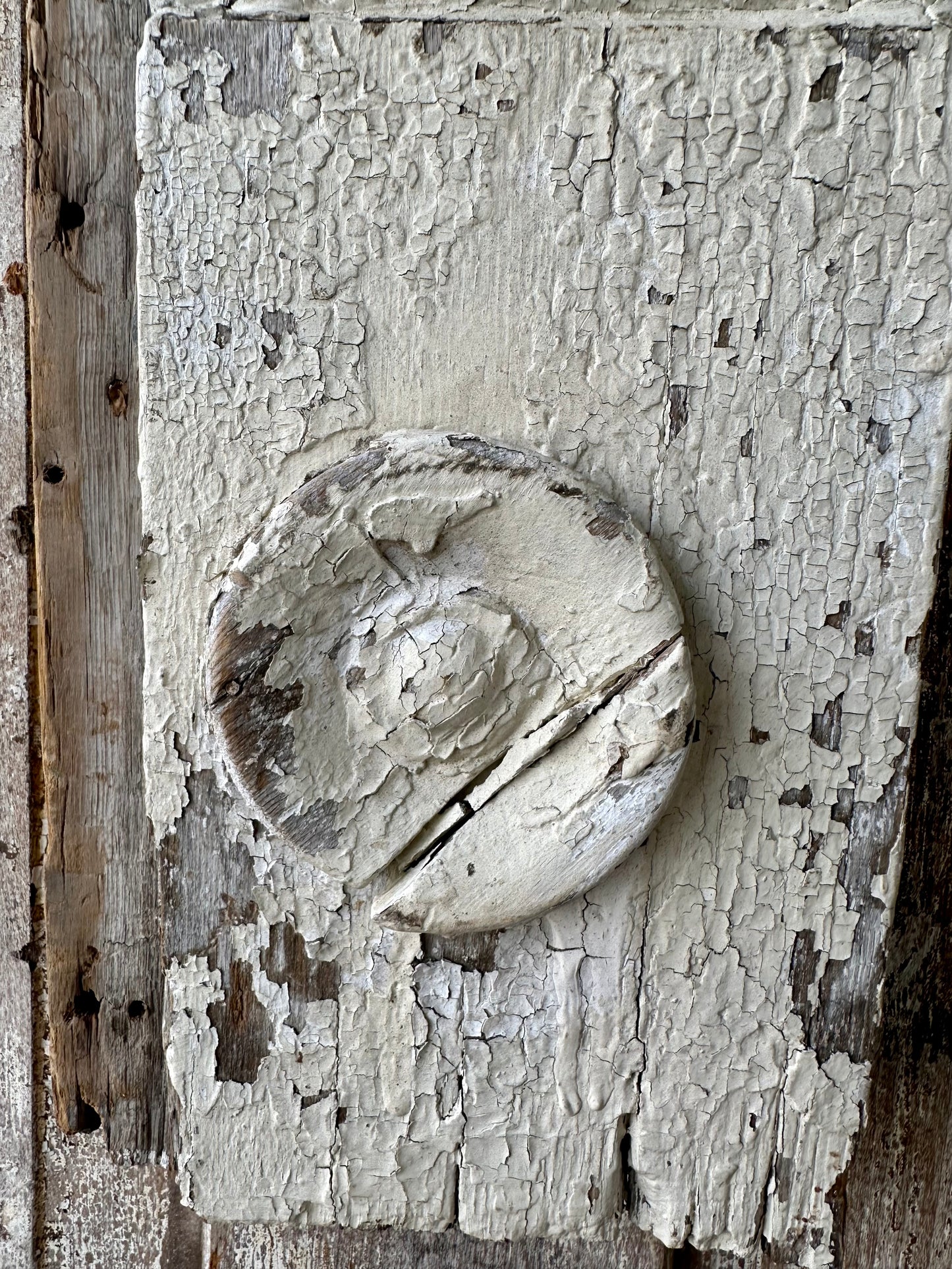 Architectural Salvage Chippy White Hanging Piece