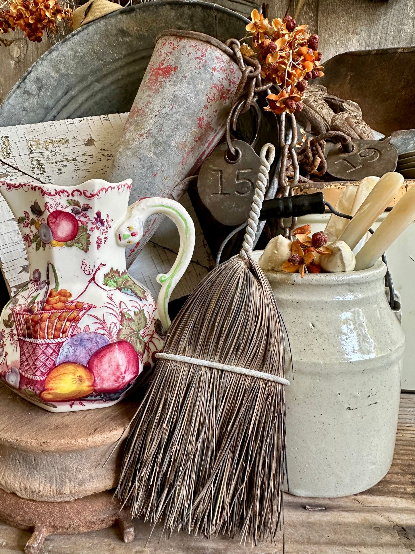 Whisk Broom With Metal Wire Handle