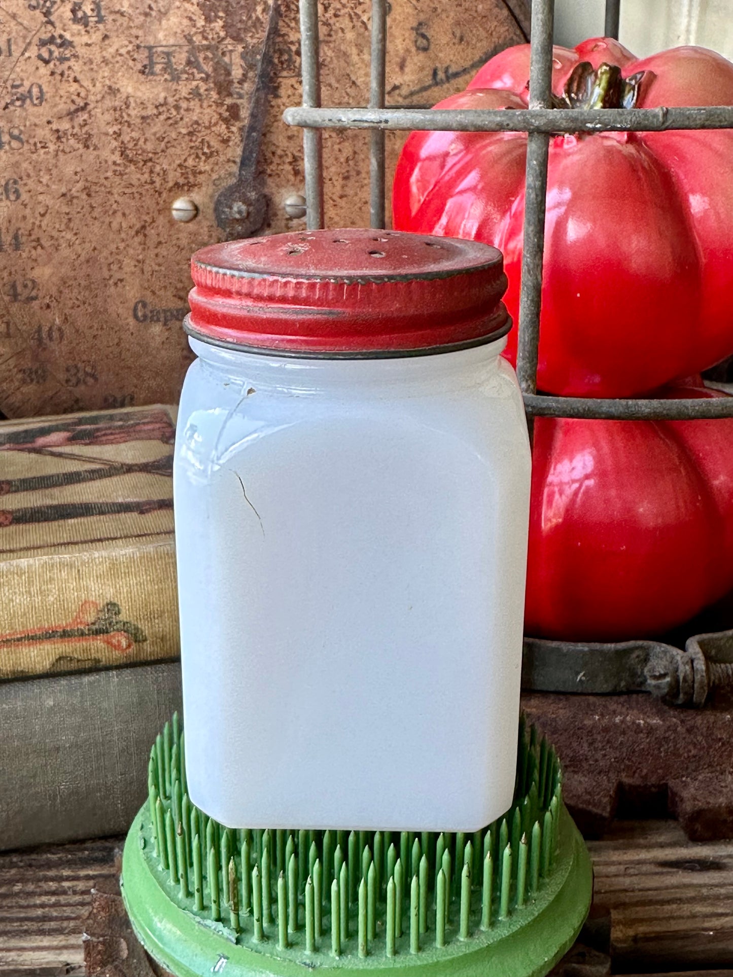 Milk Glass Pepper Shaker
