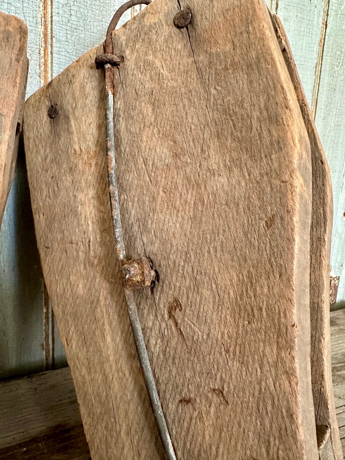 Wood Pulley Set Of Two