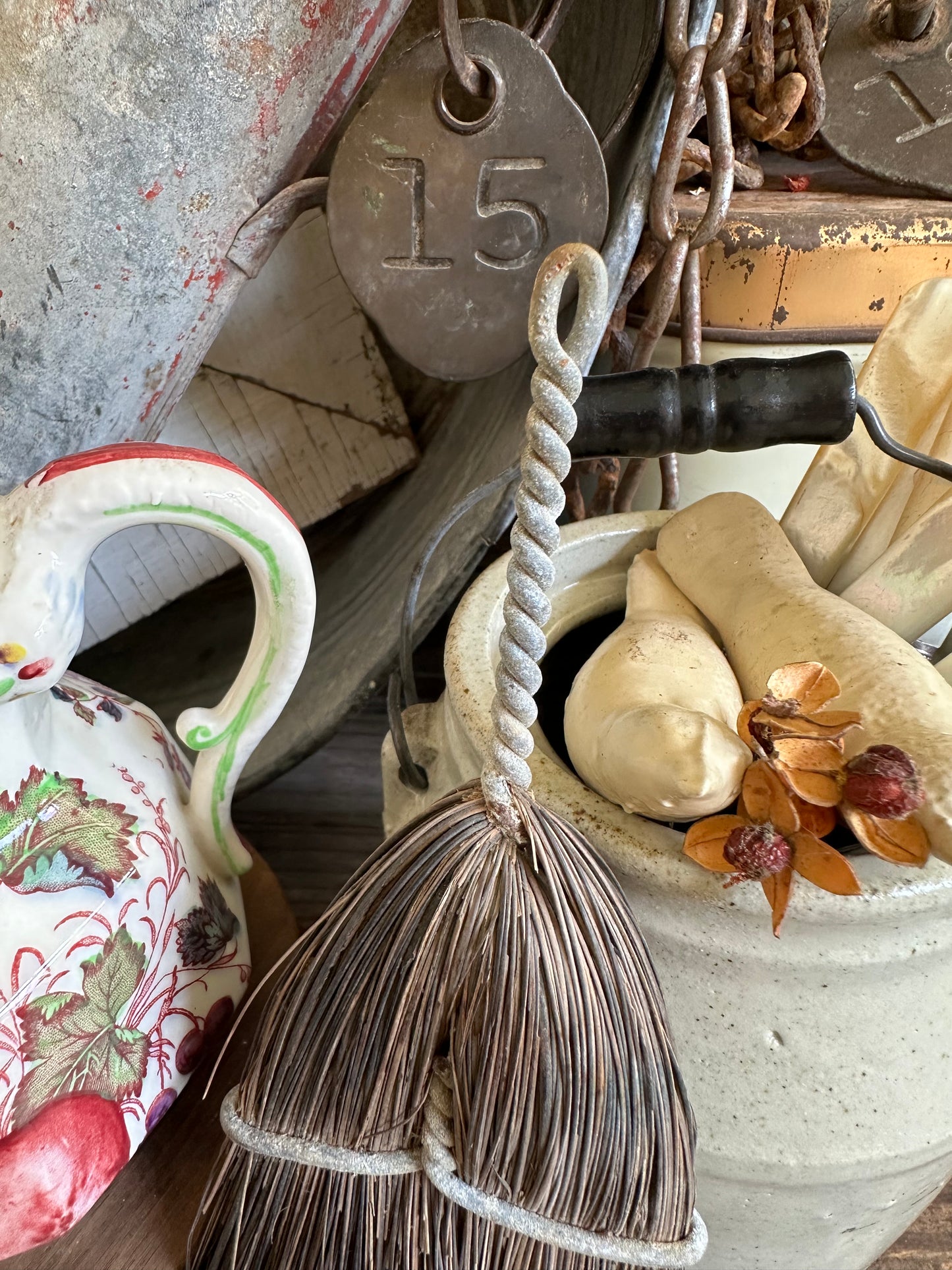 Whisk Broom With Metal Wire Handle