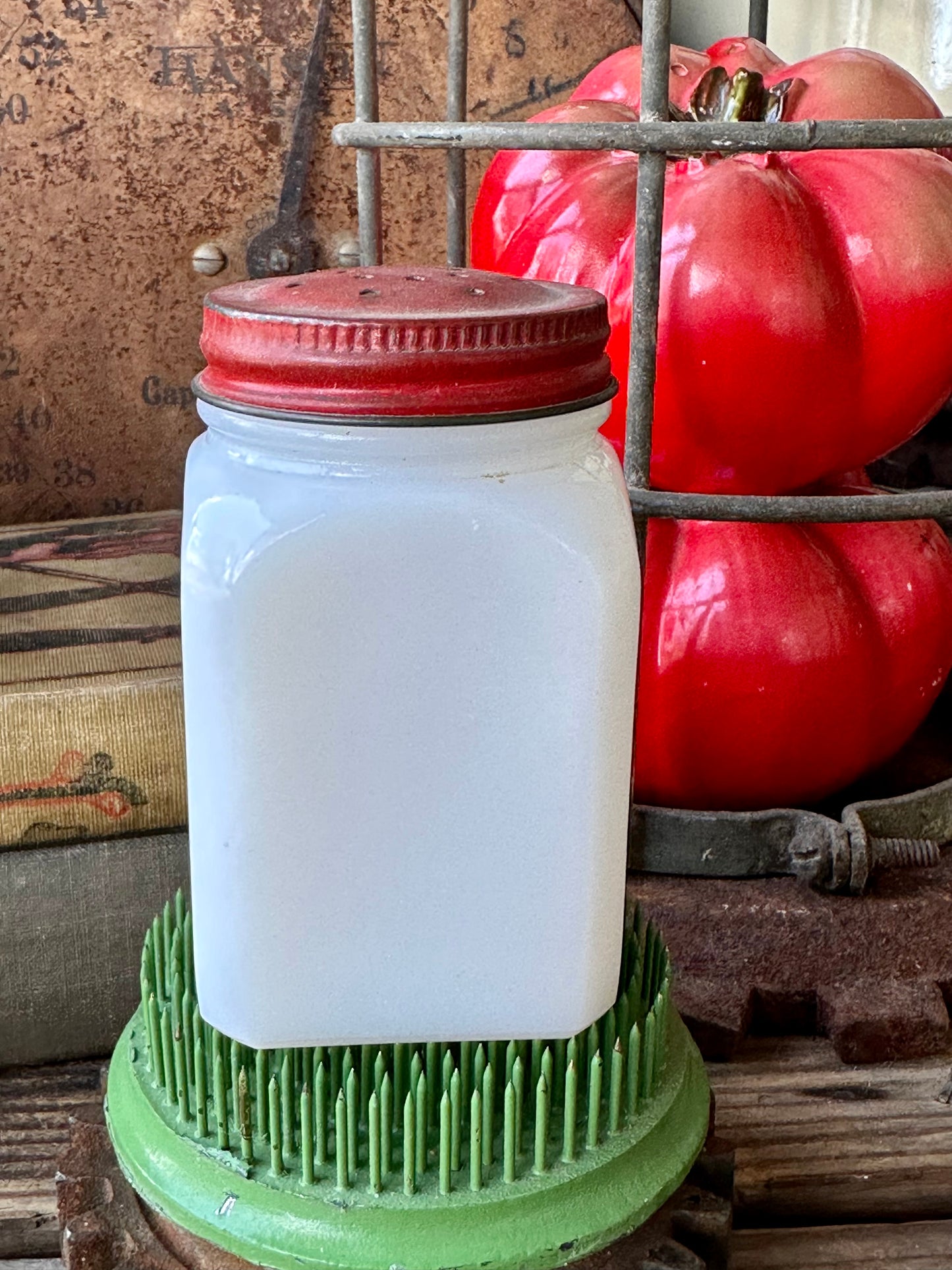 Milk Glass Pepper Shaker