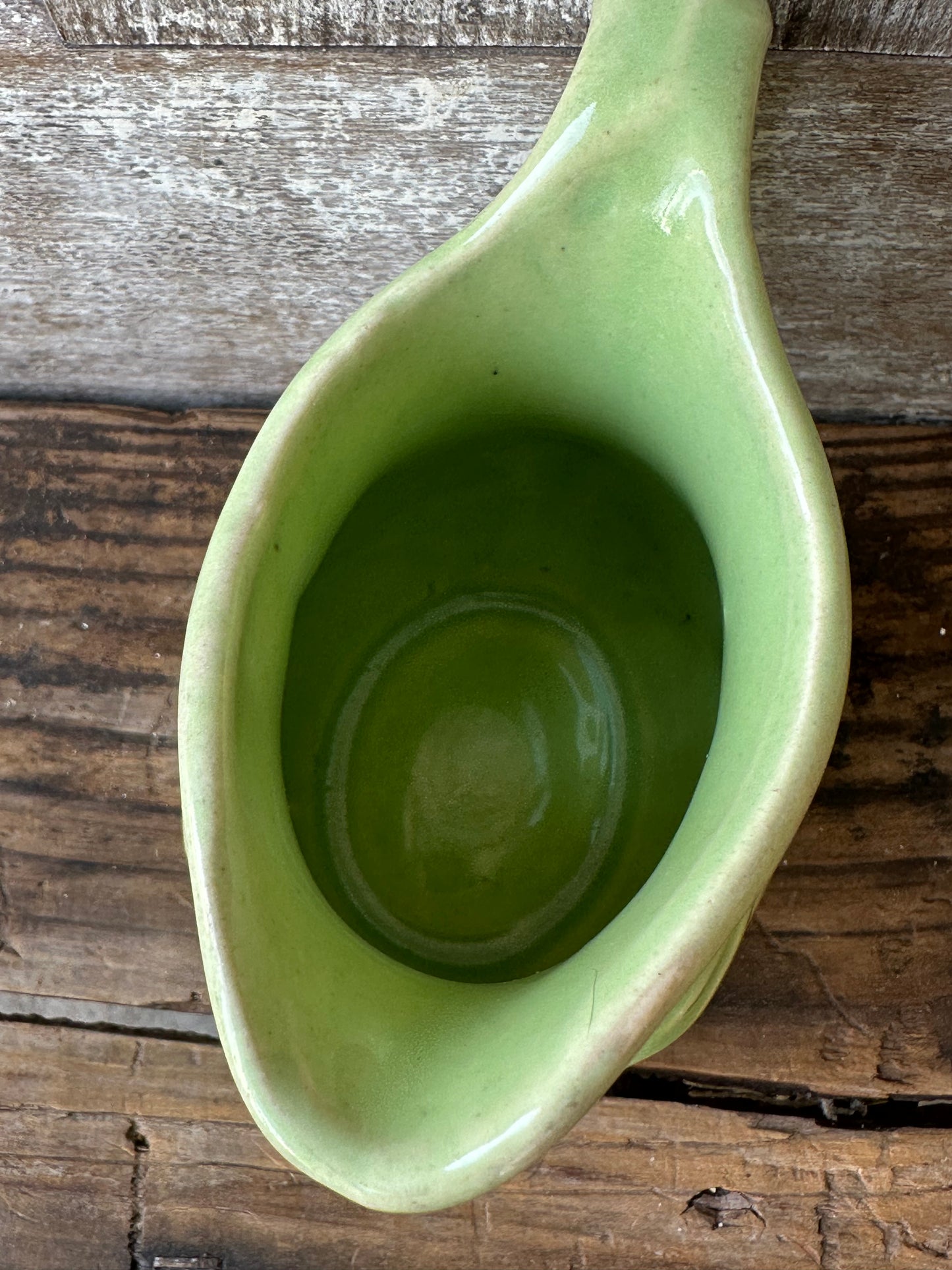 Green Pitcher/Creamer Leaf Pattern