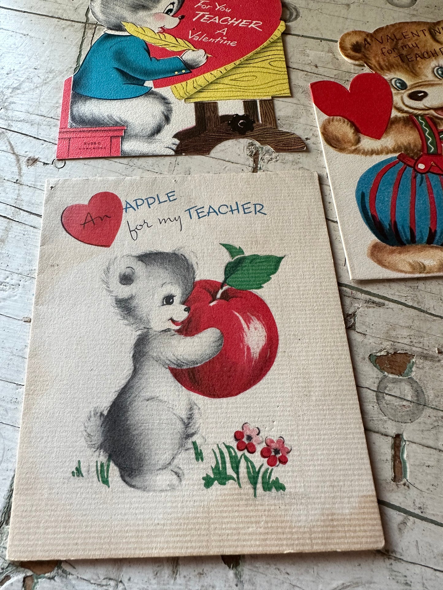 Valentine Teacher Cards Set Of 3