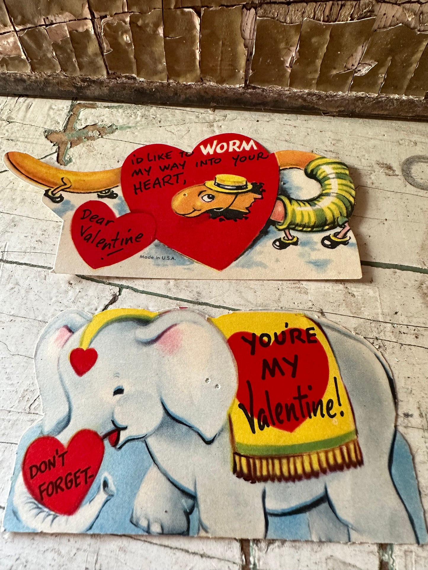 Valentine Cards Set of 3 (Lion, Elephant, Worm)