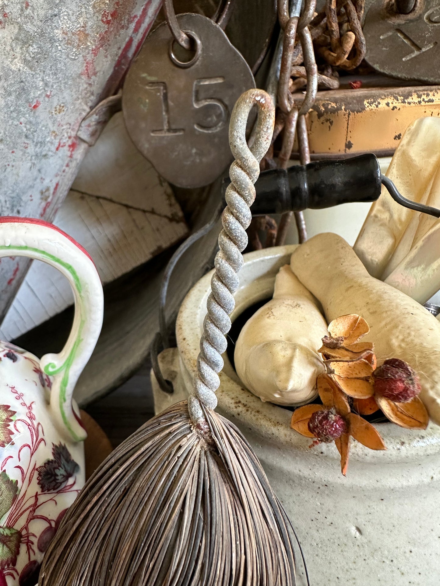 Whisk Broom With Metal Wire Handle