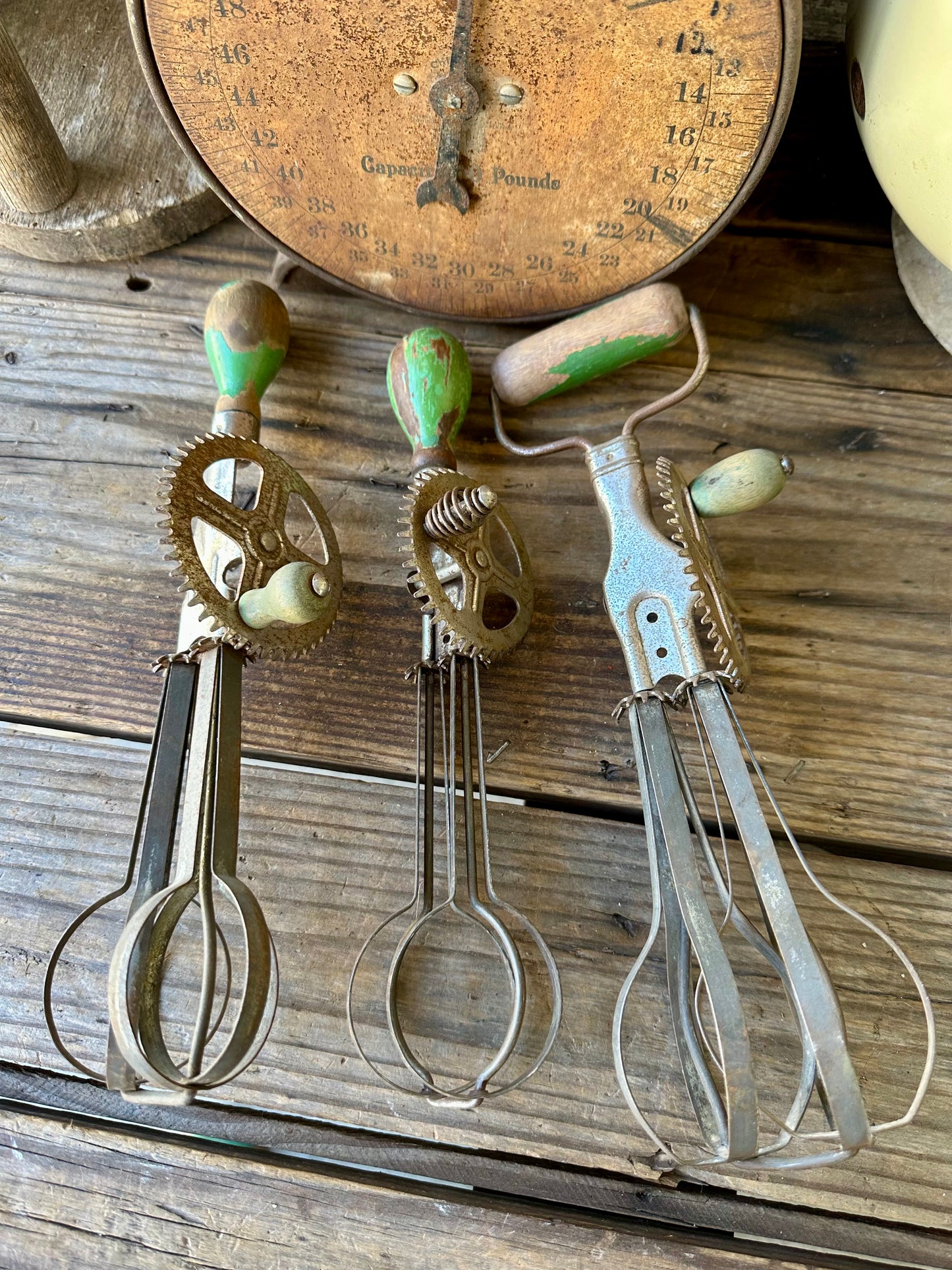 Hand Mixers Green Handle Set Of Three