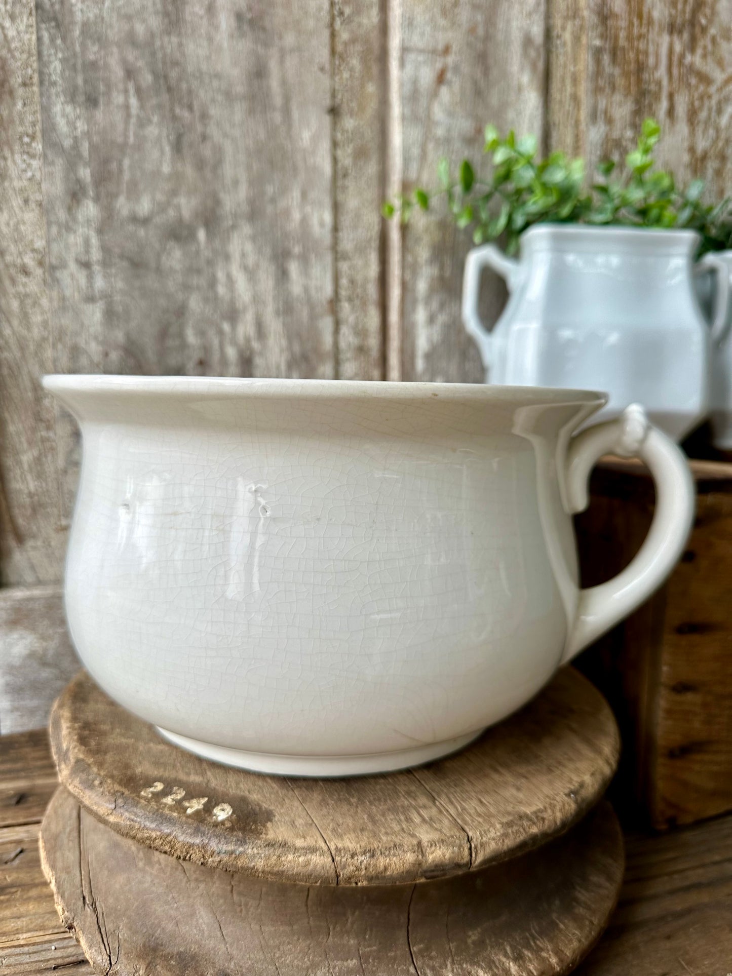 Ironstone Chamber Pot D.E. McNicol East Liverpool