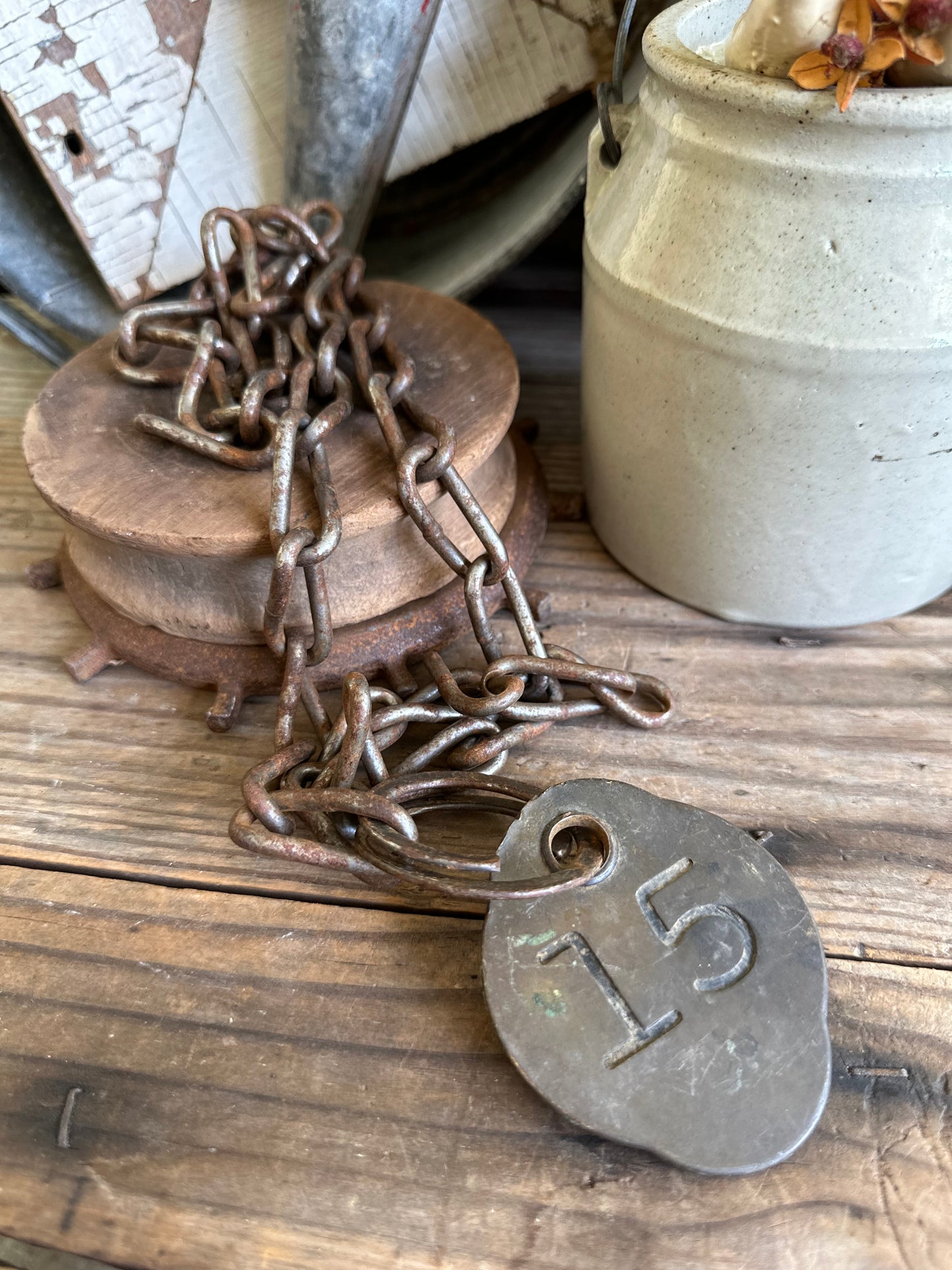 Cattle Tag With Chain #15