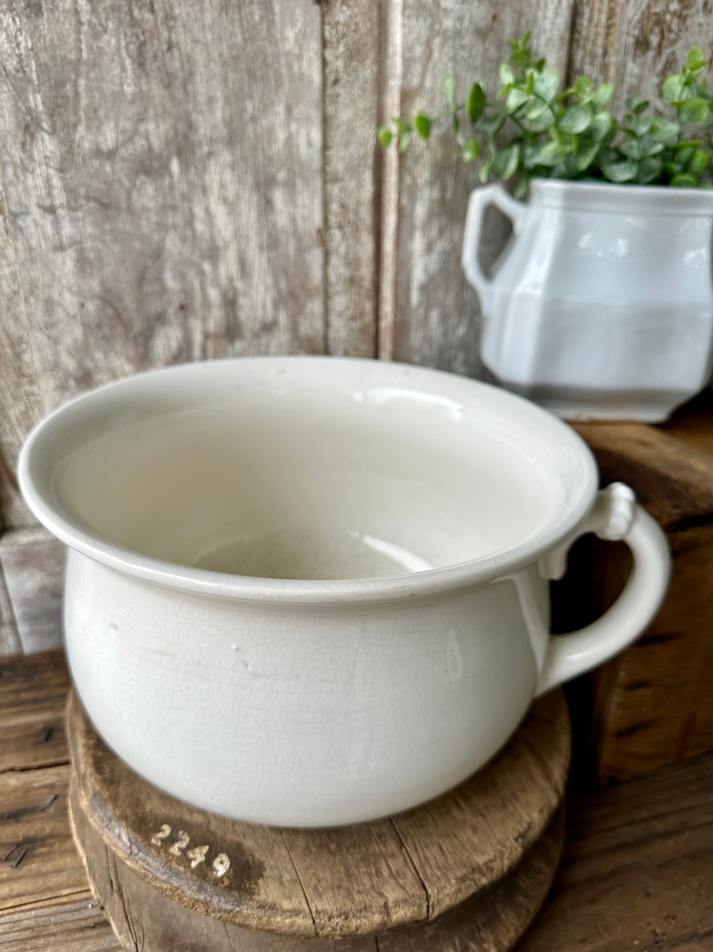 Ironstone Chamber Pot D.E. McNicol East Liverpool