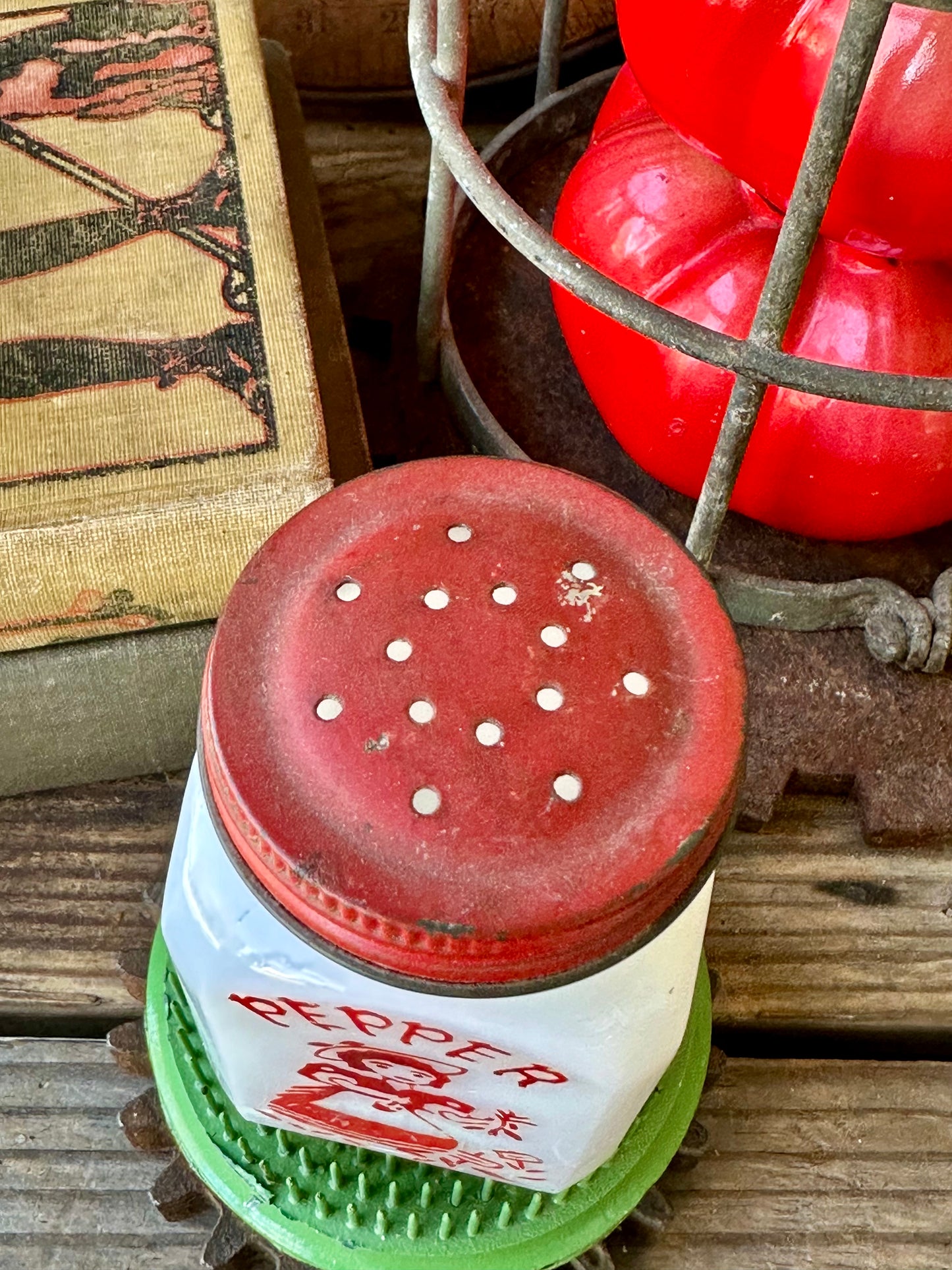 Milk Glass Pepper Shaker