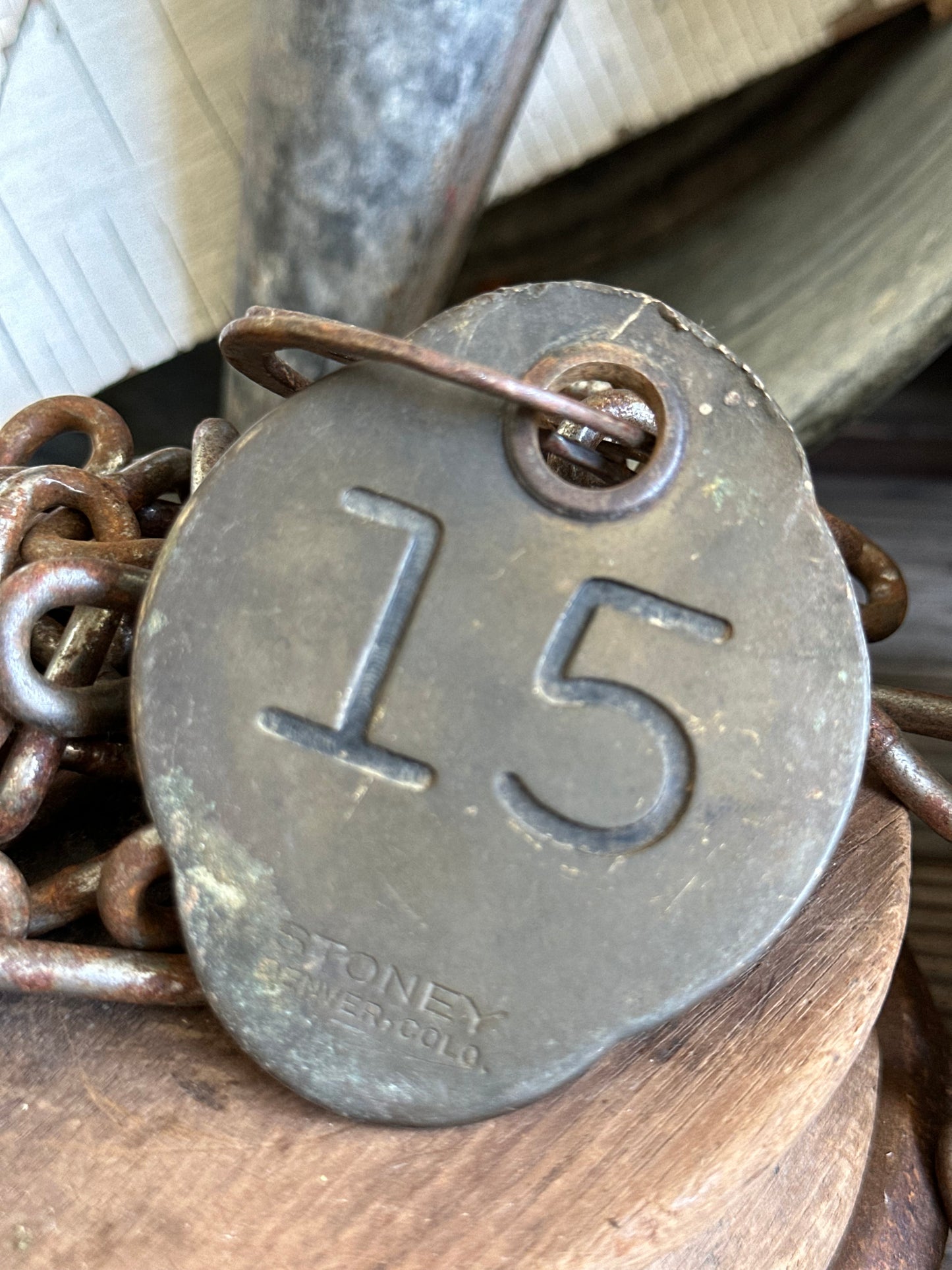 Cattle Tag With Chain #15