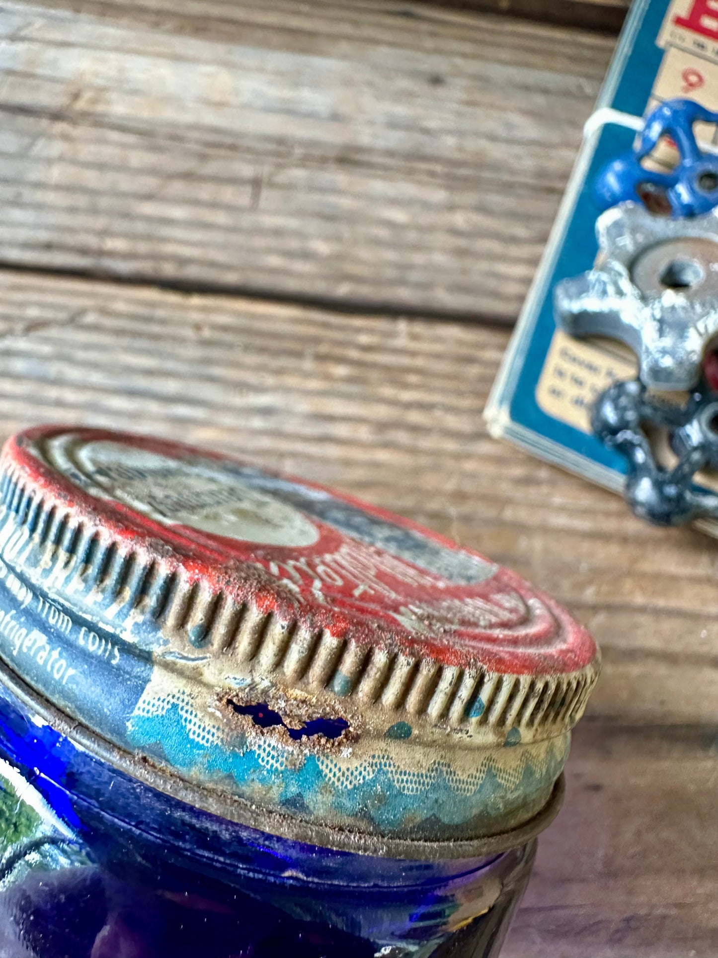 Noxema Jar With Kraft Malted Milk Lid
