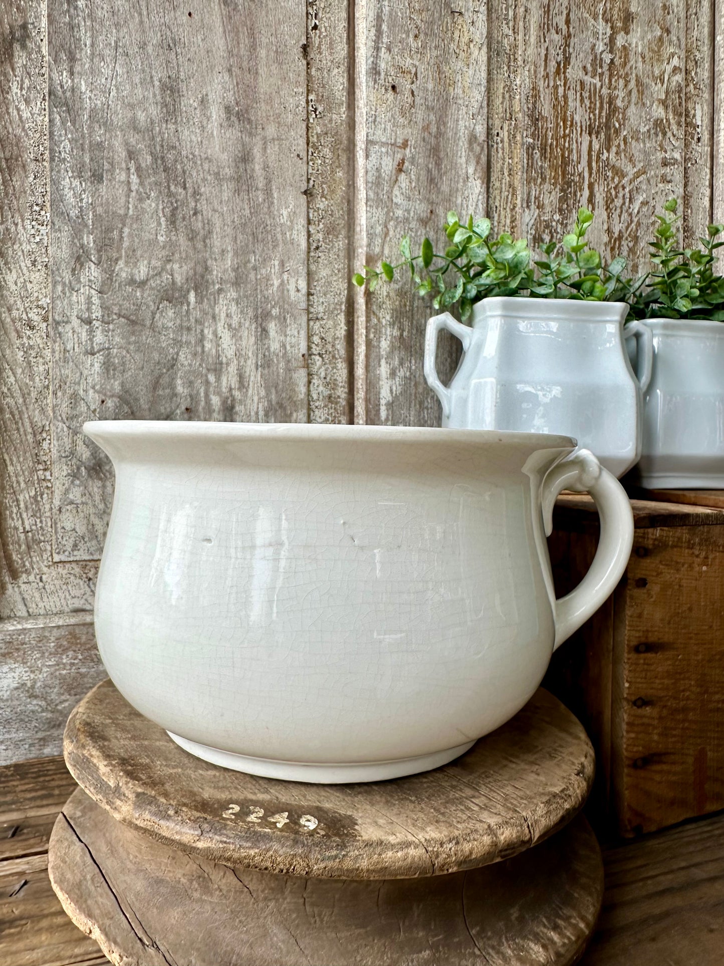 Ironstone Chamber Pot D.E. McNicol East Liverpool