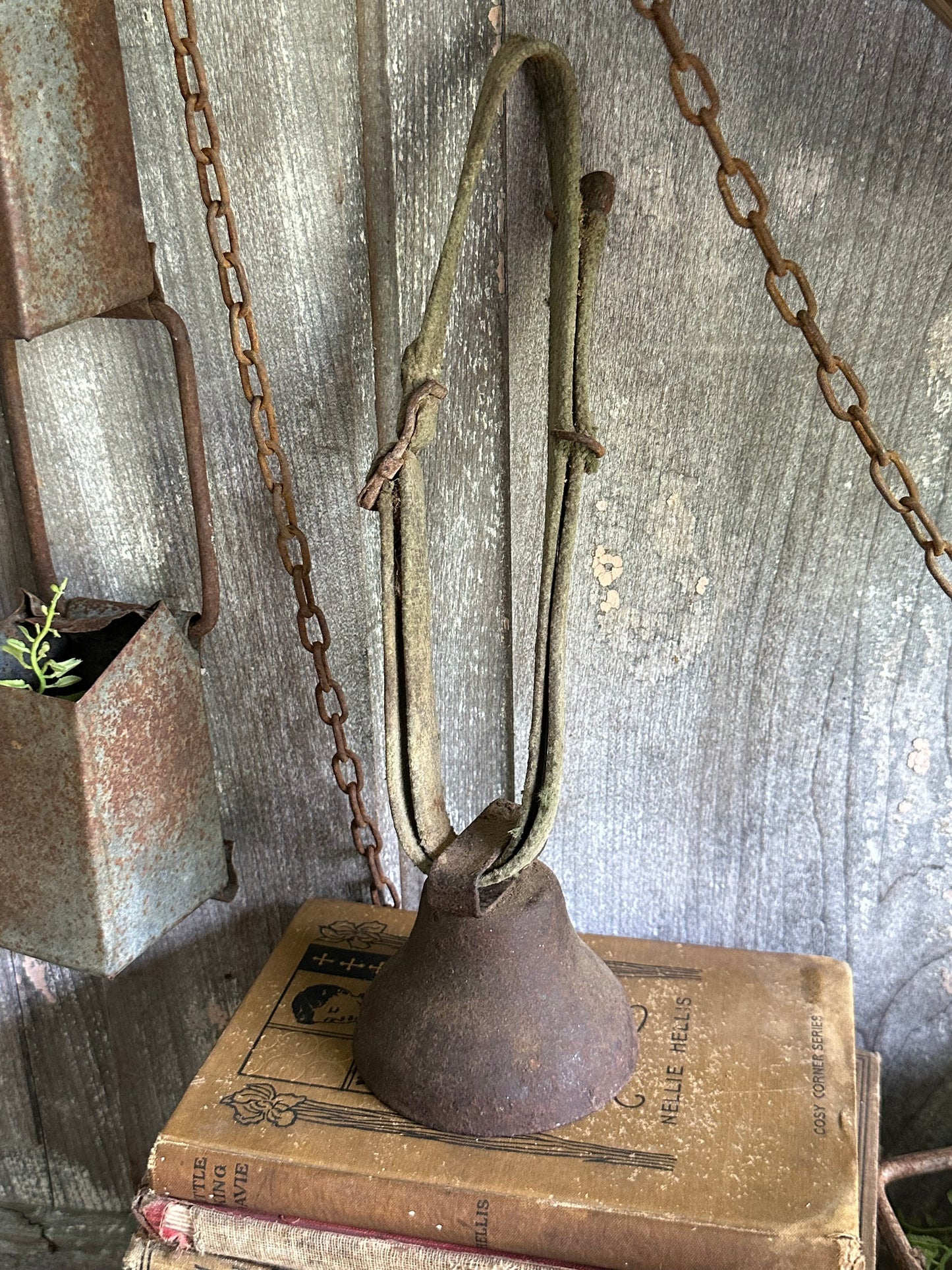 Rusty Metal Bell With Fabric Strap