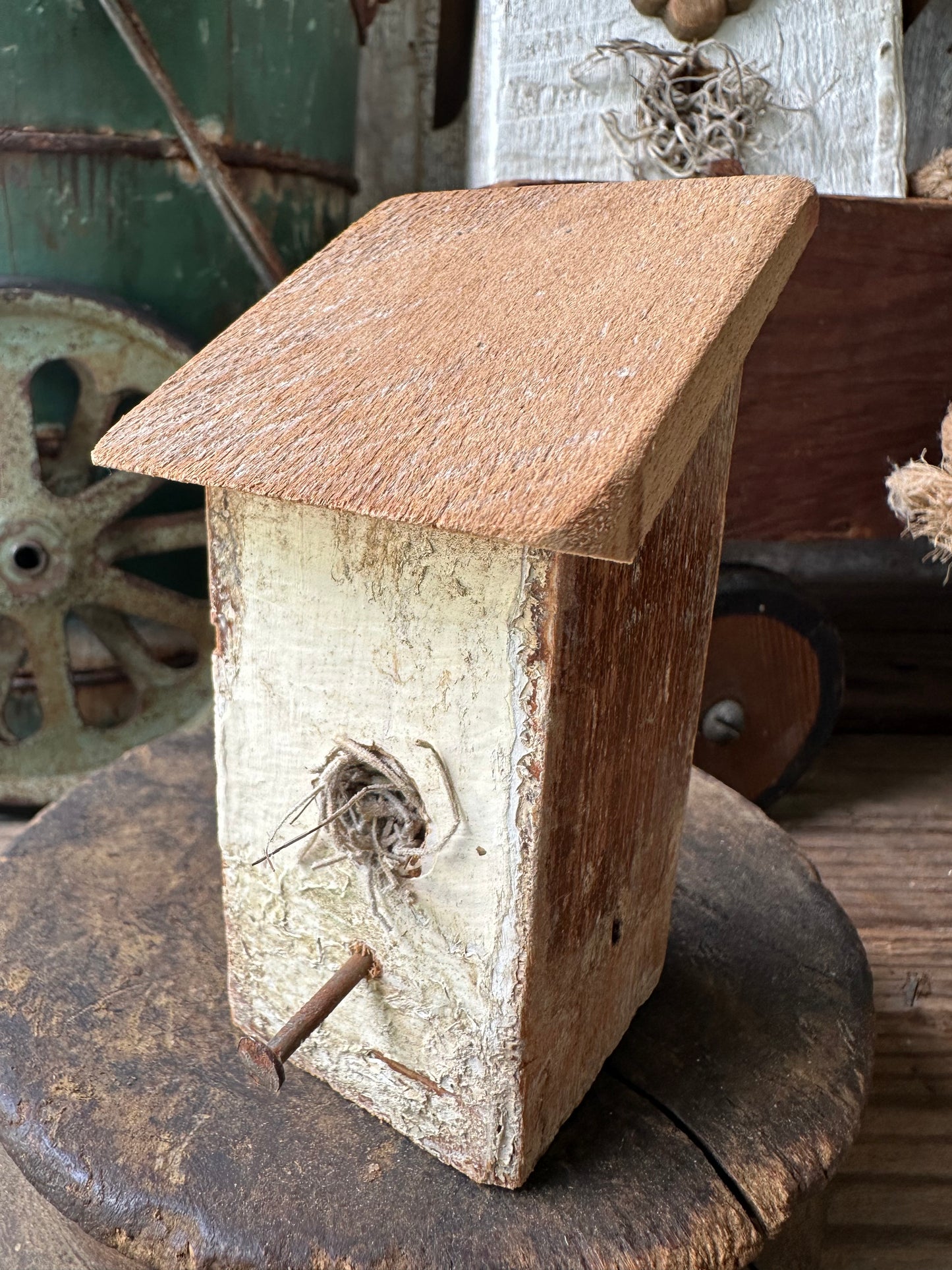 Handmade Bitty Birdhouses Set Of Two (decor only)