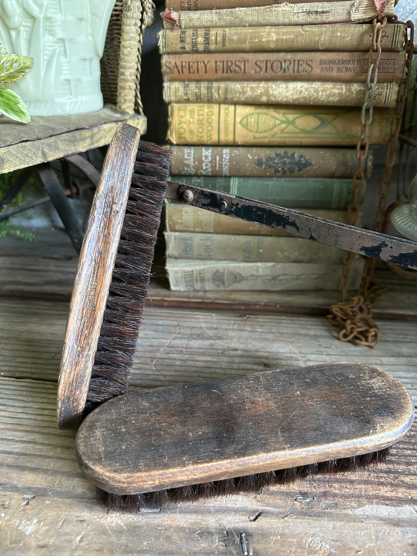 Brushes Set Of Two Wood Handle